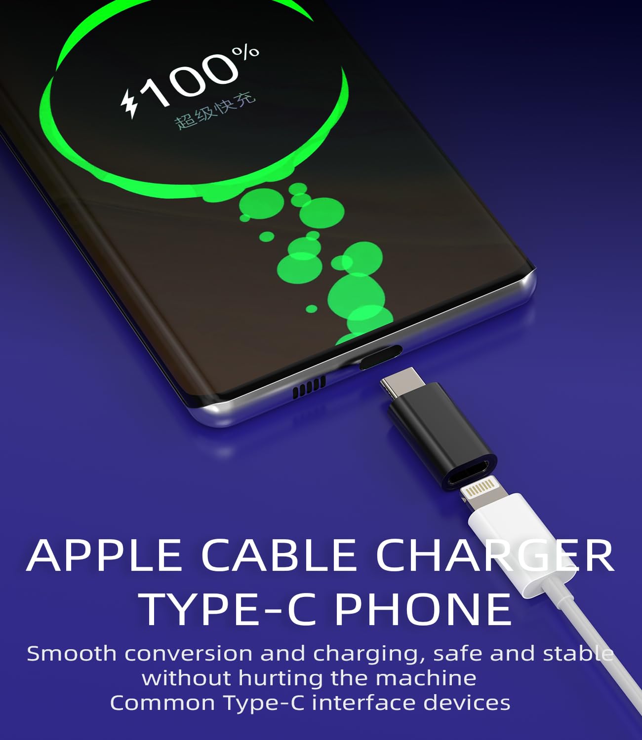 Zoyuzan 3-Pack USB C to Lightning Adapter - Fast Charging Cable for iPhone, iPad Pro/Air 4, Galaxy Note S10/S20/S21/S22/S23 Ultra, Z Flip, LG - Perfect for Home, Office & Travel Charging
