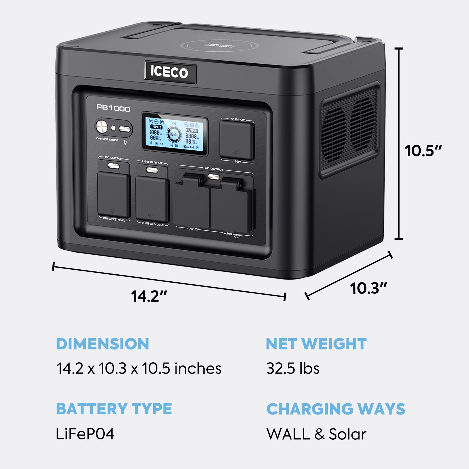 ICECO VL75ProD 79.2QT 12V Portable Freezer with PB1000 Power Station - Perfect for Camping, Road Trips & Outdoor Adventures
