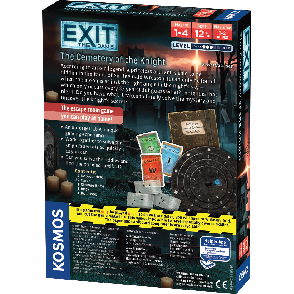 EXIT: The Cemetery of the Knight - Escape Room Board Game for Adults & Teens | Perfect for Family Game Nights & Team Building Activities