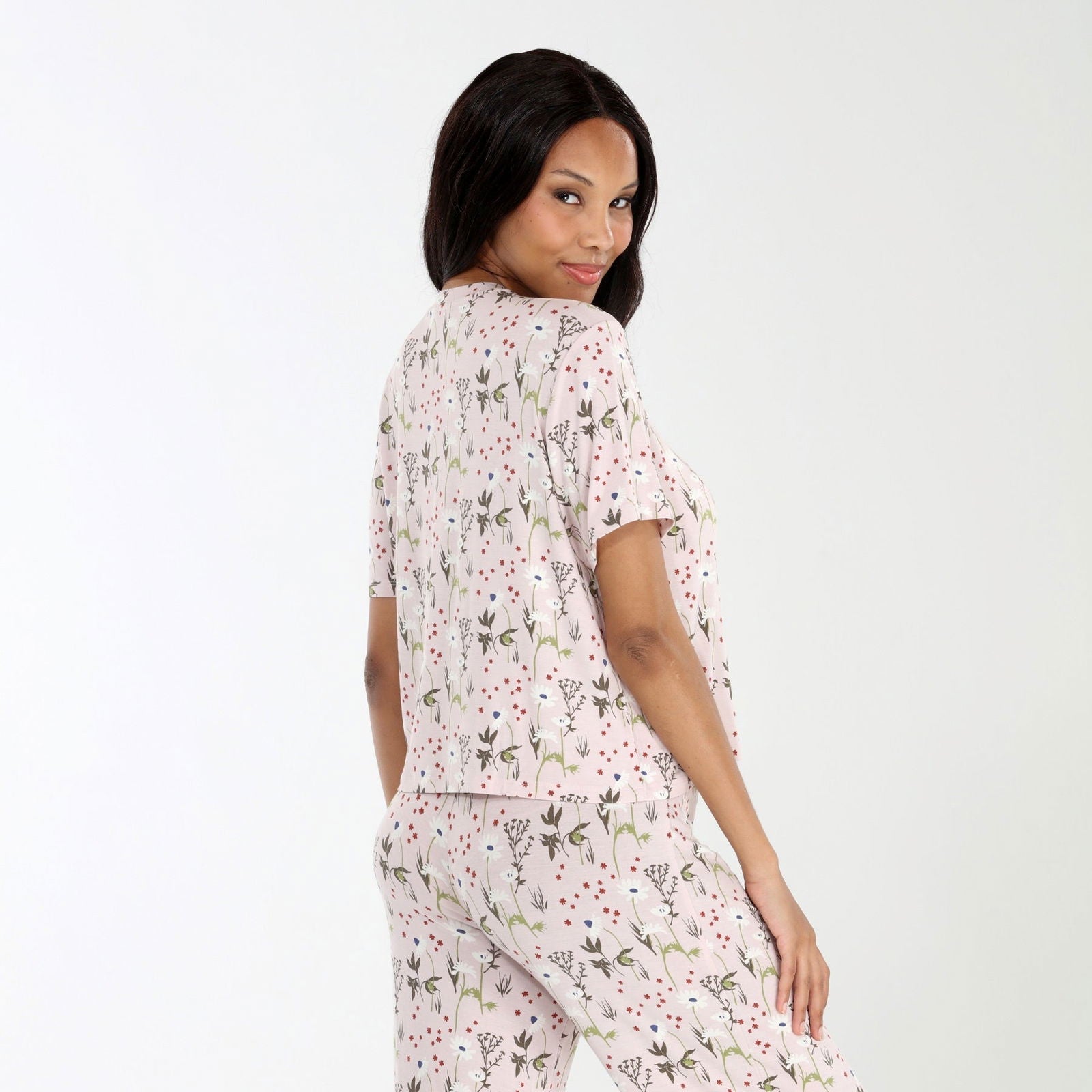 All American Tee Pant Set in Luster Floral Print - Comfortable Casual Outfit for Women, Perfect for Everyday Wear, Lounging, and Weekend Outings