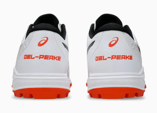 ASICS Gel-Peak 2 White/Black Cricket Shoes - Lightweight Performance Footwear for Cricket Matches & Training Sessions