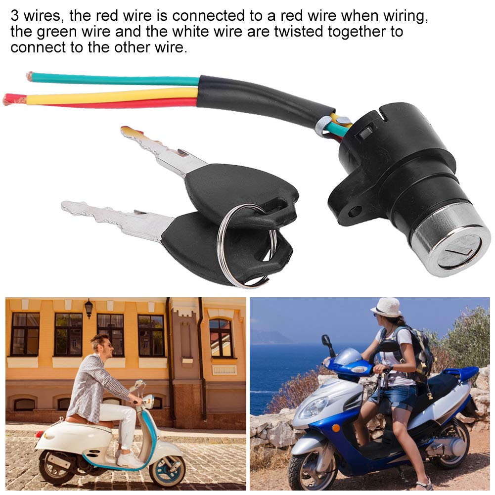 5 Set Electric Power Lock On/Off Switch - Key Ignition Switch for Motorcycles, ATVs, Boats - Durable & Waterproof for Outdoor Use