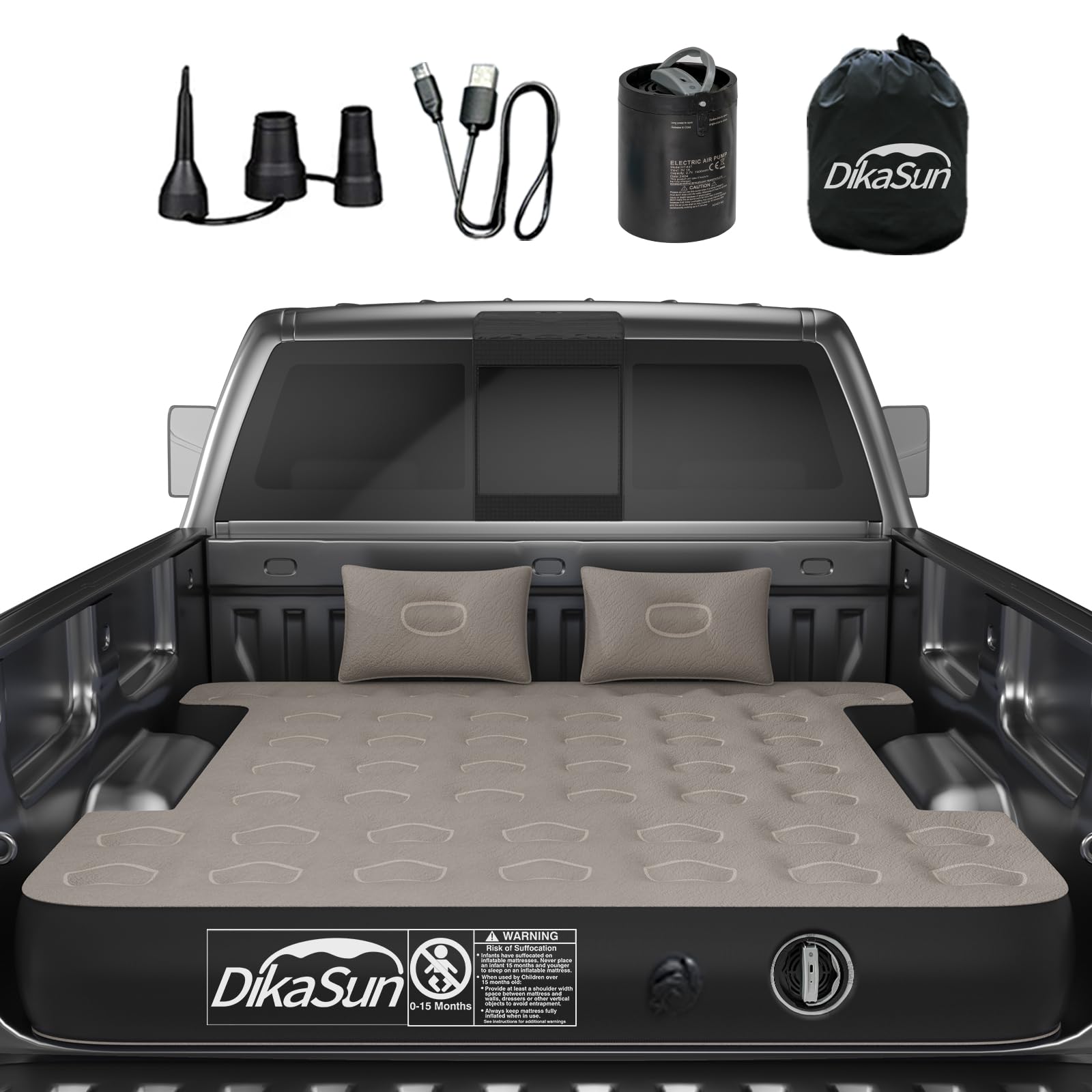 **5-5.8 ft Truck Bed Air Mattress – Full Size Short Inflatable Mattress for Camping, Road Trips & Outdoor Adventures**    *Perfect for short truck beds, camping trips, road travel, and outdoor relaxation!*