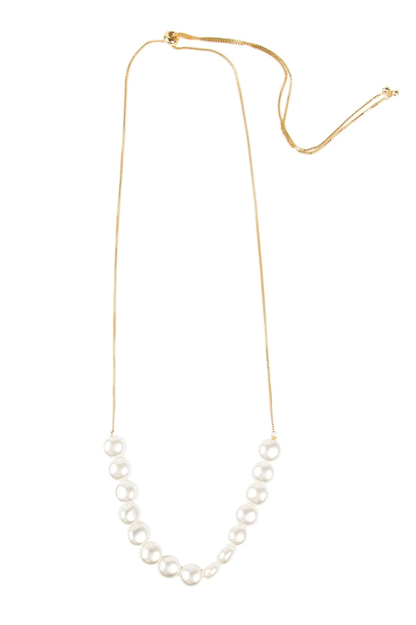 Elegant Pearl Long Chain Necklace for Women - Classic 18-24 Inch White Cultured Pearls Jewelry - Perfect for Weddings, Parties & Everyday Elegance