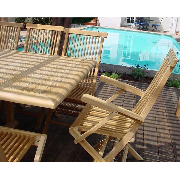Premium Teak Valencia Classic 15-Piece Outdoor Dining Set - Weather-Resistant Patio Furniture for Garden, Poolside & Backyard Entertaining