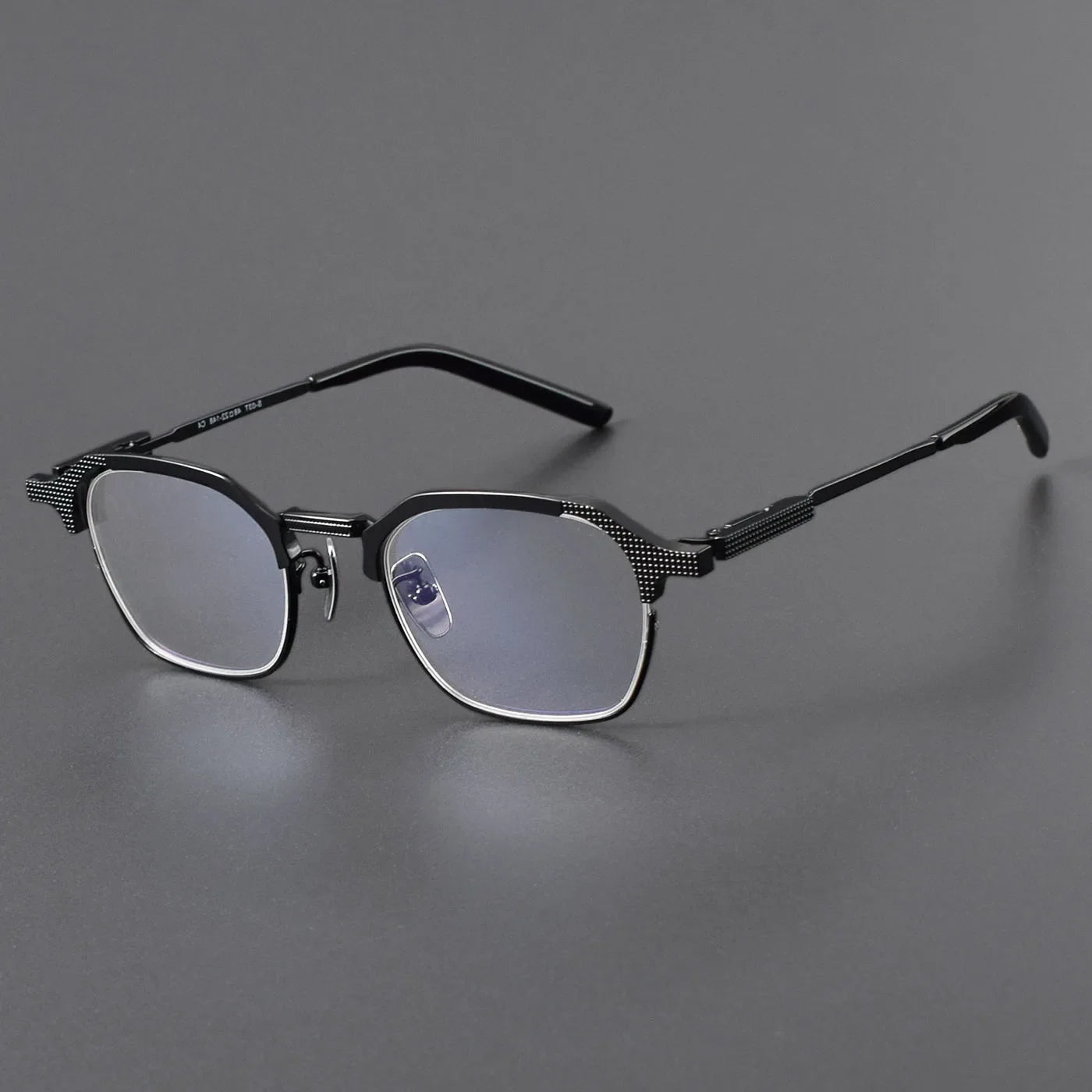 Stylish Unisex Full Rim Flat Top Square Titanium Eyeglasses Frame 490420 - Perfect for Work, Reading & Fashion Accessories