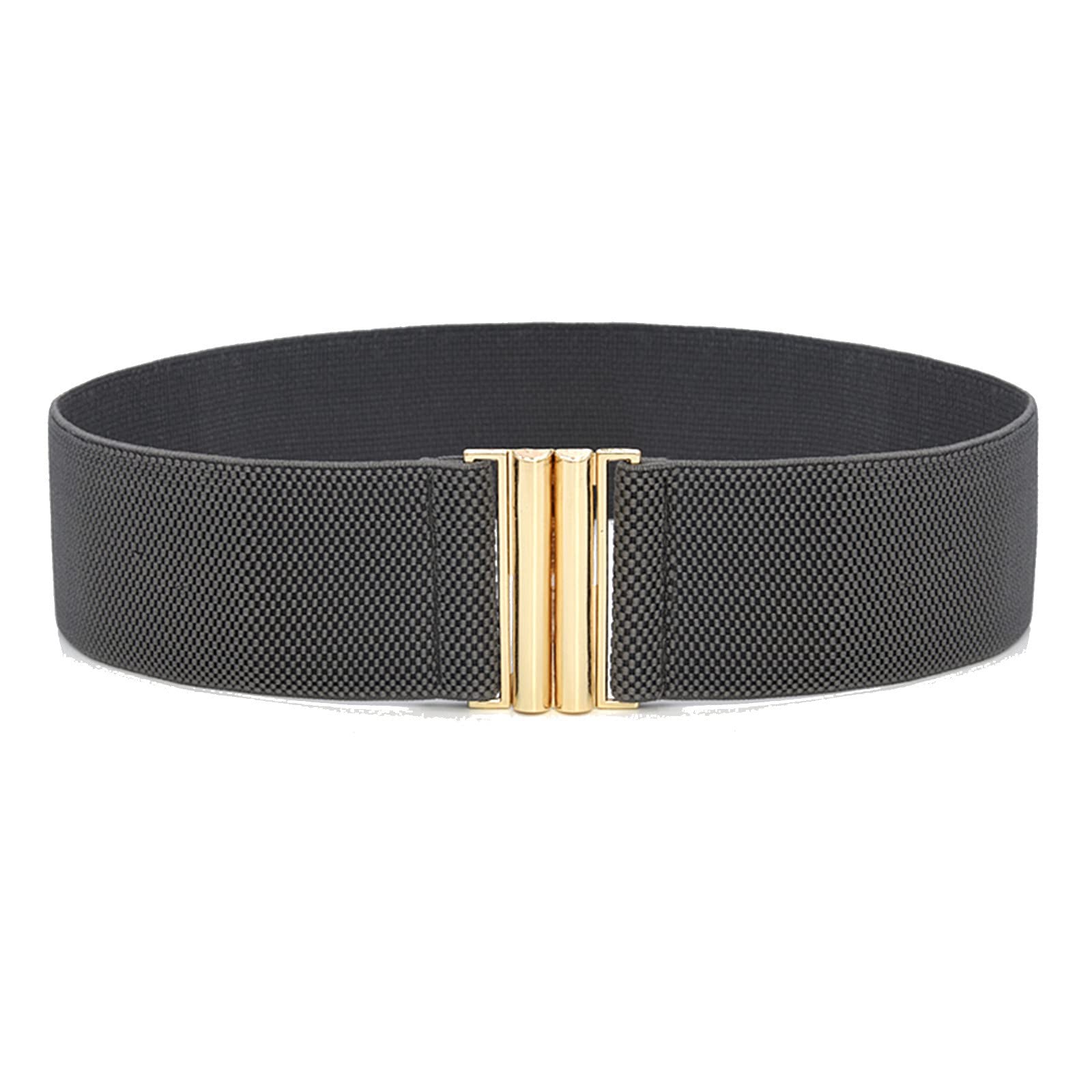 Women's Elastic Waist Belt with Metal Buckle - Adjustable Wide Corset Belt for Women & Men - Gold & Solid Color Fashion Accessory - Perfect for Waist Training, Outfit Styling & Costume Accessories