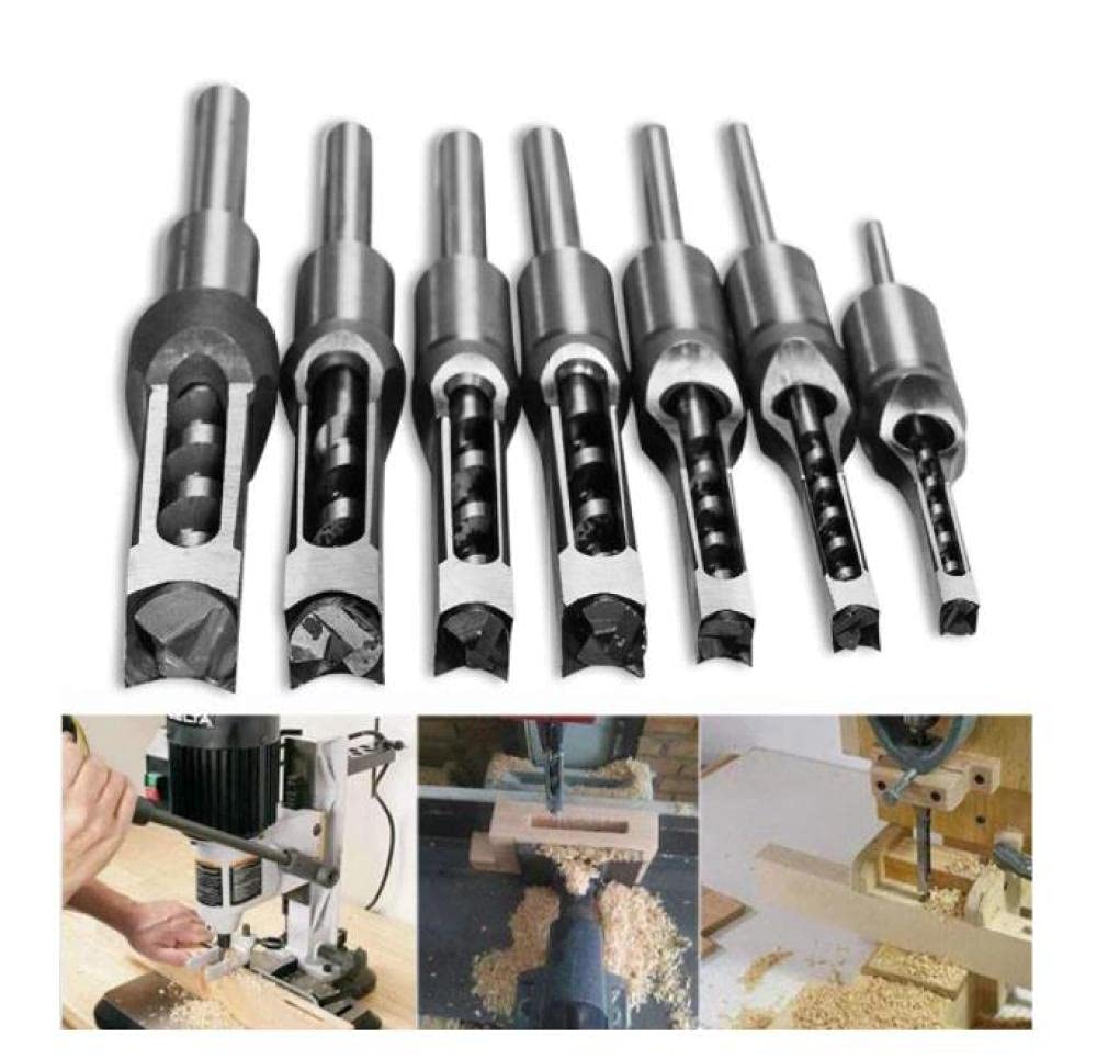 High-Speed Steel (HSS) Twist Drill Bit Set - 8mm Woodworking Drill Kit with Square Auger & Mortising Chisel | Perfect for DIY Projects, Furniture Making & Home Renovations