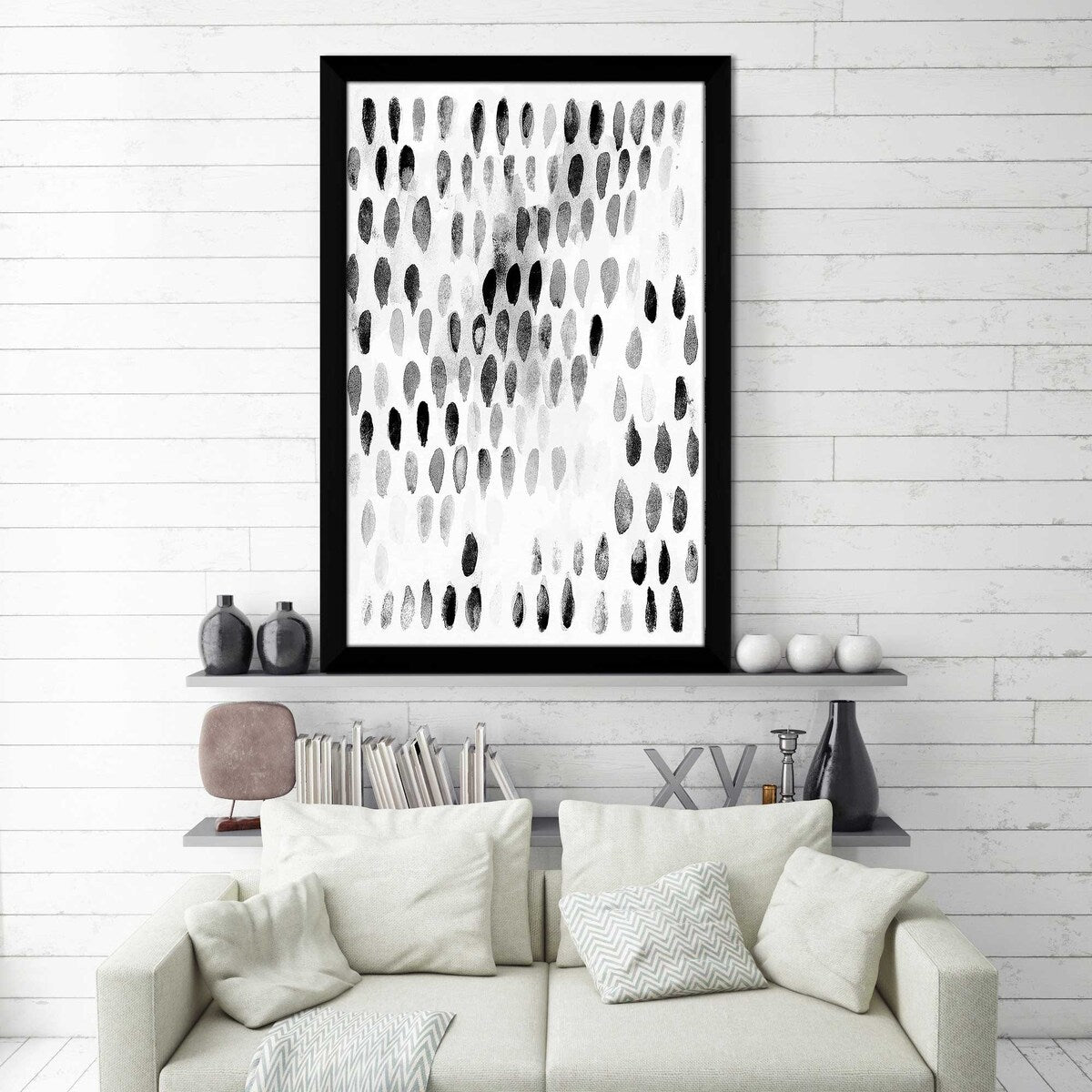 Stylish Black Spots Pattern Acrylic Print - Perfect for Home Decor, Office Wall Art & Modern Interior Design