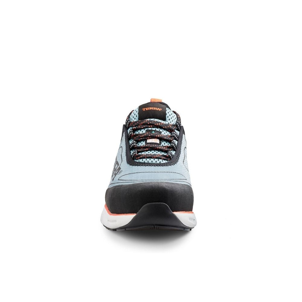 Terra Lites TR0A4NRBFR Unisex Composite Toe Athletic Work Shoes - Lightweight Safety Sneakers for Men & Women, Blue/Red - Perfect for Construction, Warehouse & Industrial Work