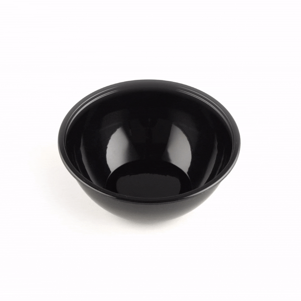 7 oz Round Black Plastic Salad Bowls - 5 x 5 x 1.75 Inches - Pack of 200 - Perfect for Restaurants, Catering, Parties & Meal Prep