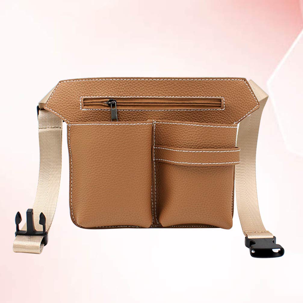 Lurrose 1pc Hair Stylist Waist Bag - Professional Salon Tool Organizer Pouch for Hair Care Equipment, Crossbody Work Belt Bag for Men & Women - Perfect for Salon Stylists, Barbers & Mobile Hairdressers (PU Leather)