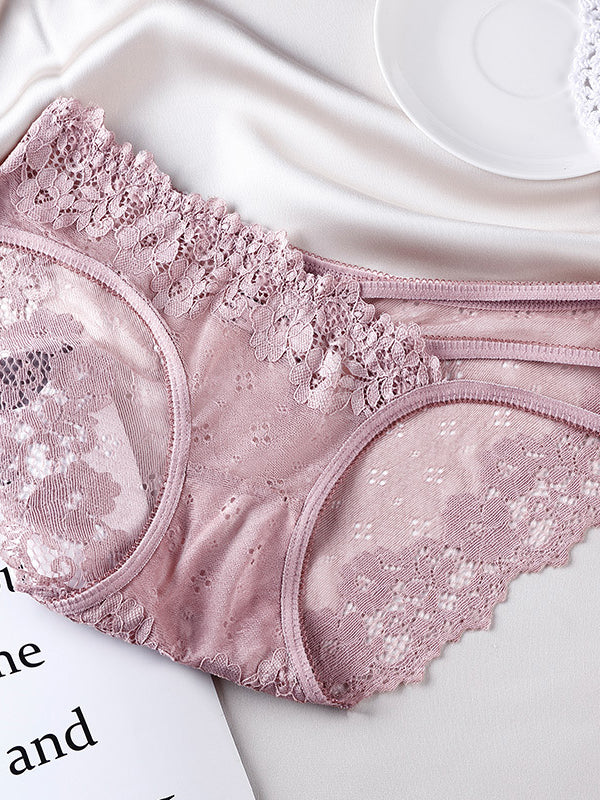 ZASUWA Women's Sexy Lace Thong Panties - Irregular Hollow Out Design for Sensual Comfort | Perfect for Valentine's Day, Honeymoon & Romantic Nights