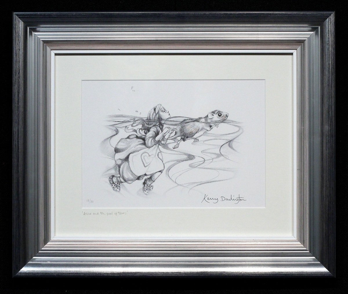 Alice and the Pool of Tears Sketch Art Print - Limited Edition Wall Decor for Home, Office & Gift Ideas