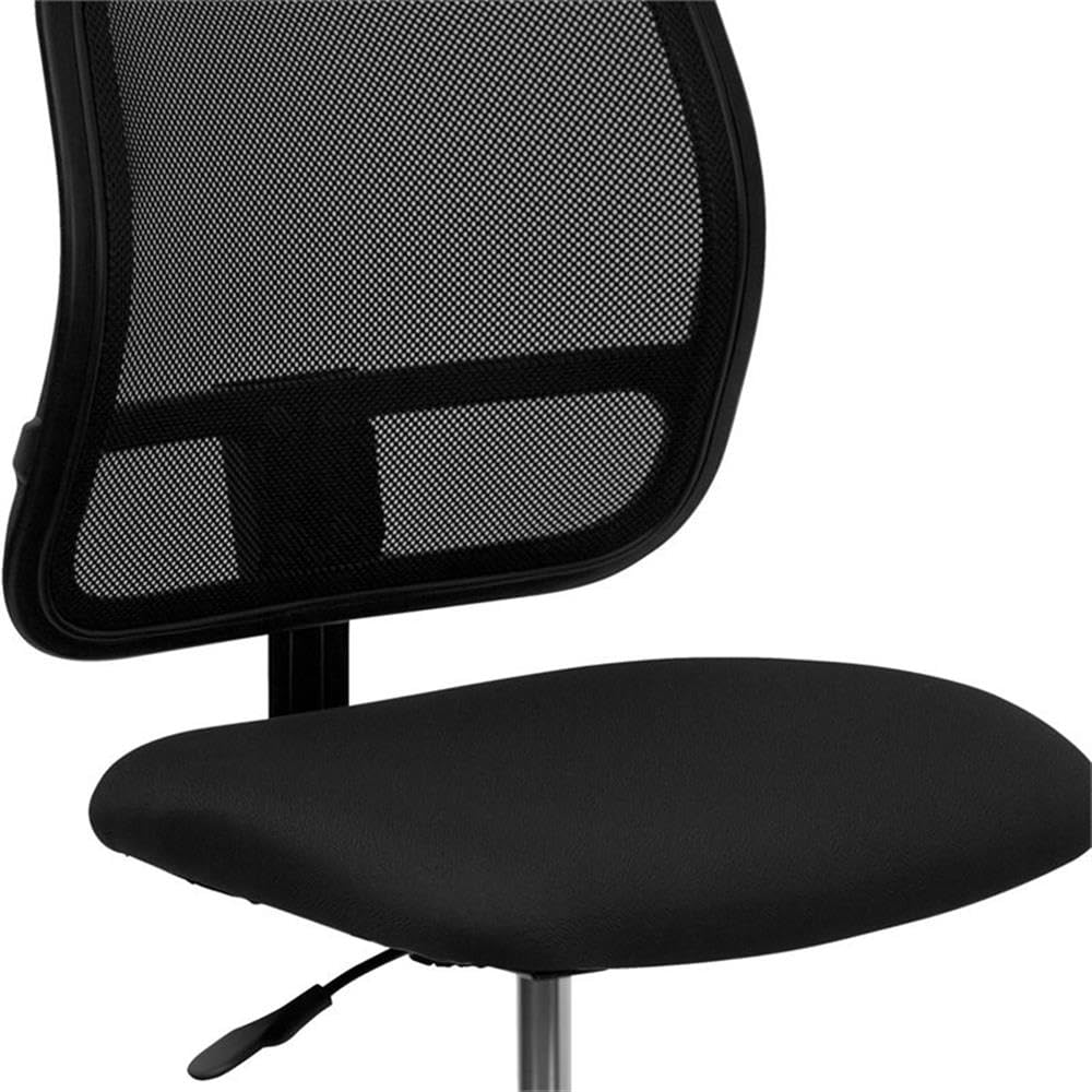 Flash Furniture Elaine Mid-Back Black Mesh Drafting Chair - Adjustable Office Chair with Lumbar Support for Architects, Designers & Home Office Use