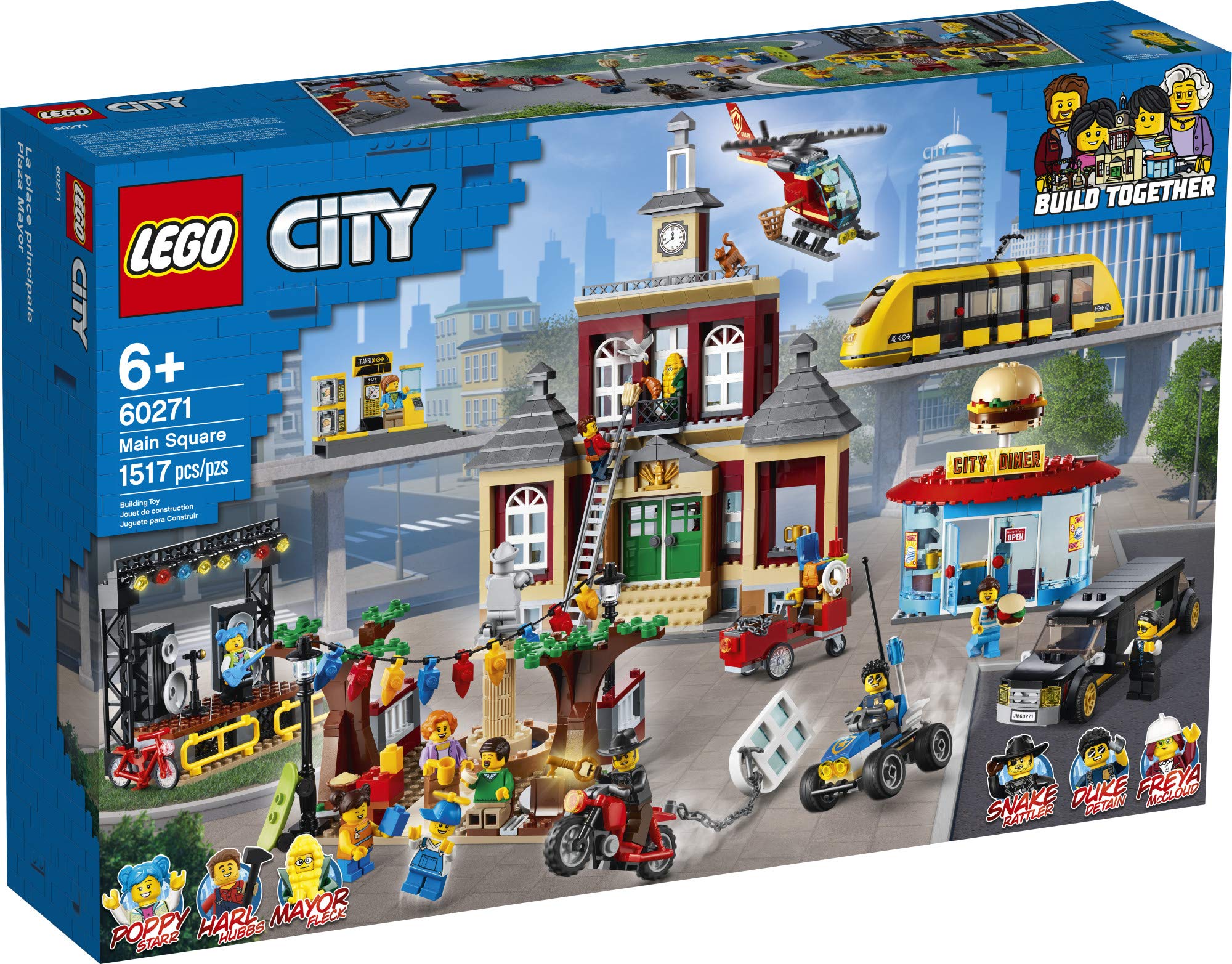 LEGO CITY Main Square Building Set 60271 - Creative Construction Toy for Kids, City-Themed Playset for Imaginative Play - Perfect for Home, School, and Birthday Gifts
