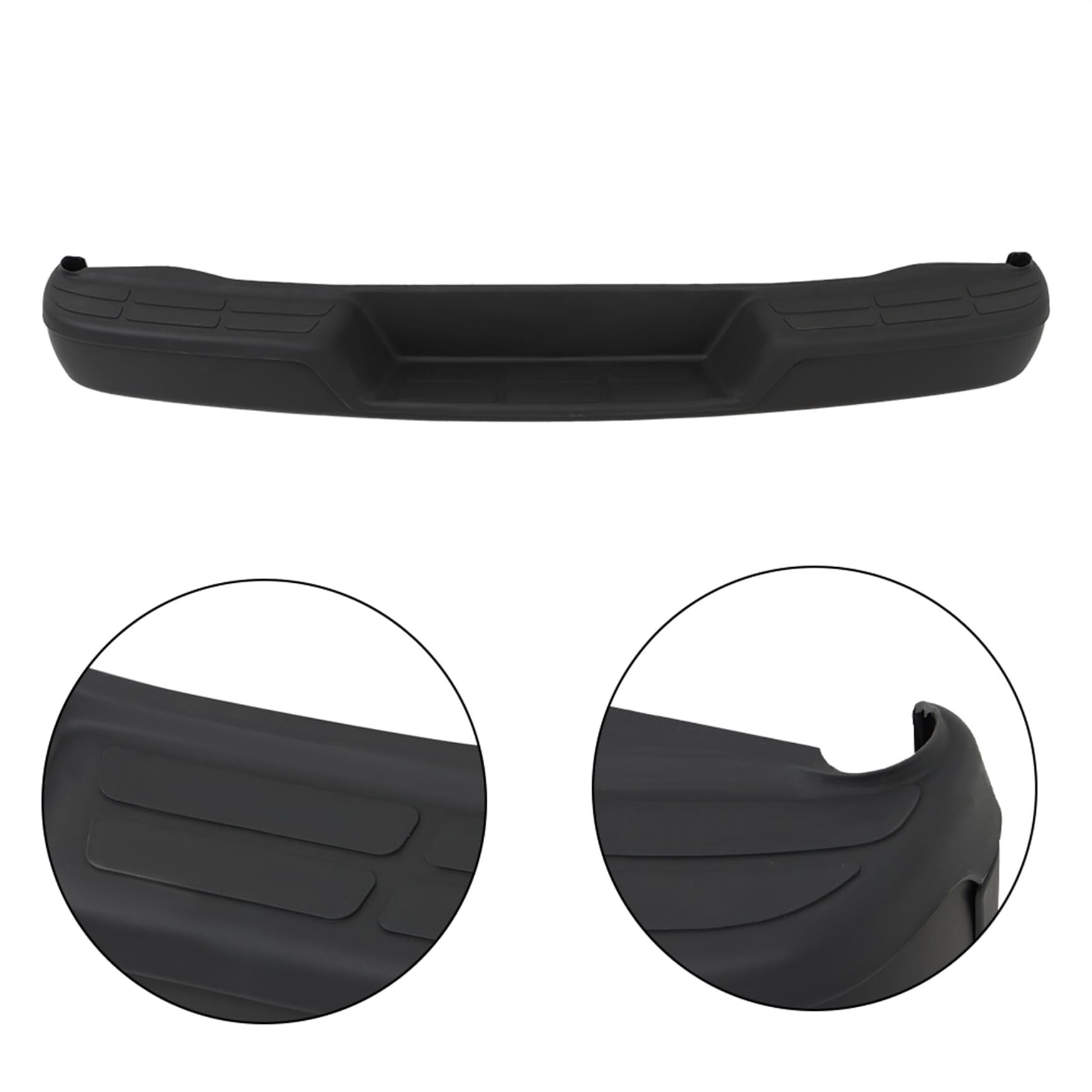 Black Steel Rear Step Bumper Replacement for 1996-2023 Chevy Express 1500/2500/3500 & GMC Savana 1500/2500/3500 - GM1103143 - Heavy Duty Protection for Towing & Loading