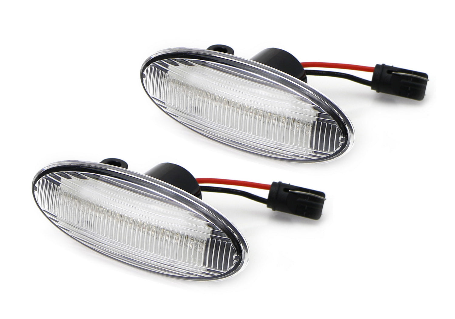 Clear Fender Sequential LED Amber Side Marker Lights for Nissan Juke, Cube, Leaf - Enhanced Visibility & Style for Night Driving & Custom Car Mods