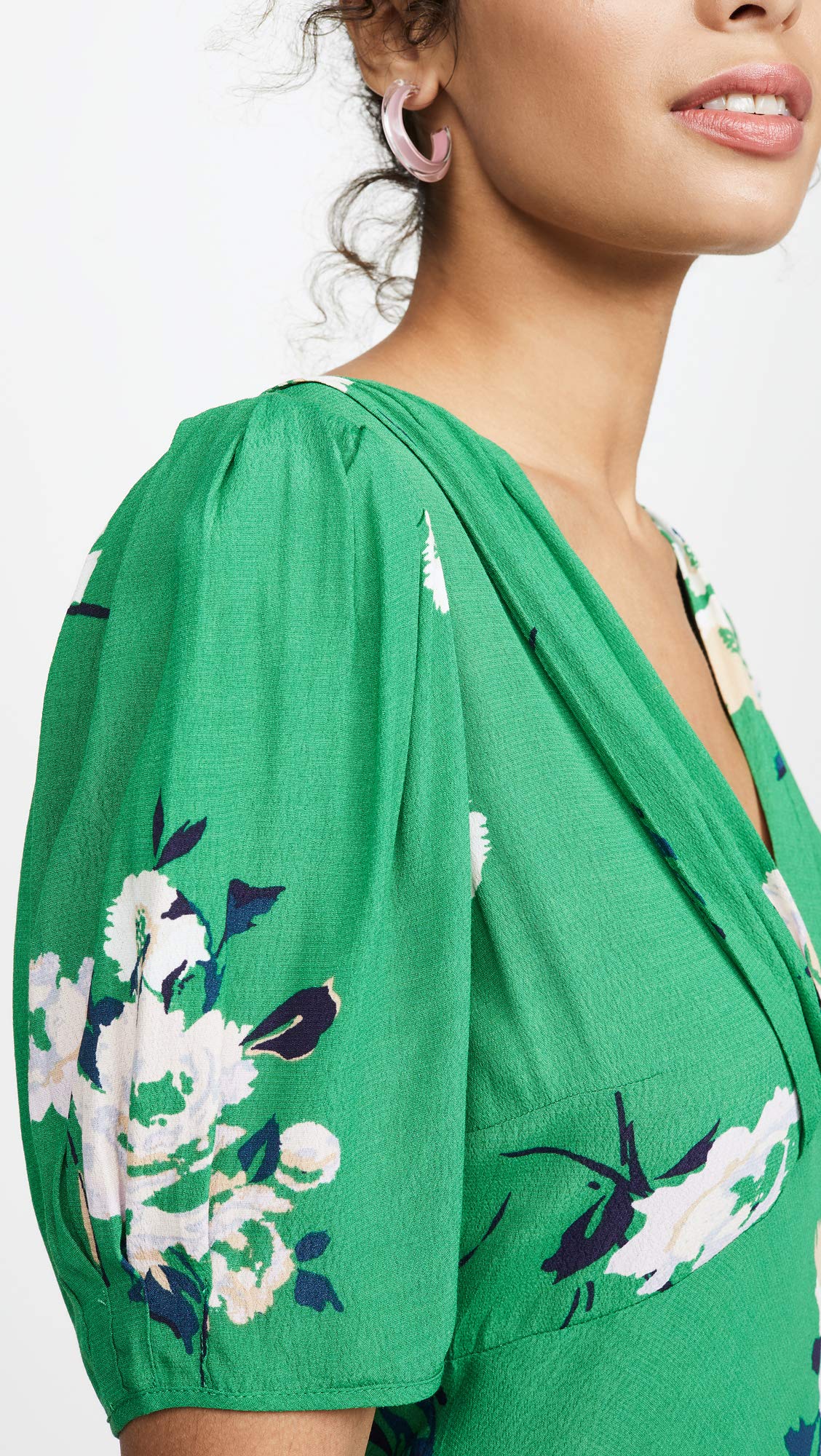 Free People Women's Neon Garden Mini Dress - Green, Size 6 | Flowy Summer Dress for Beach, Music Festivals & Date Nights