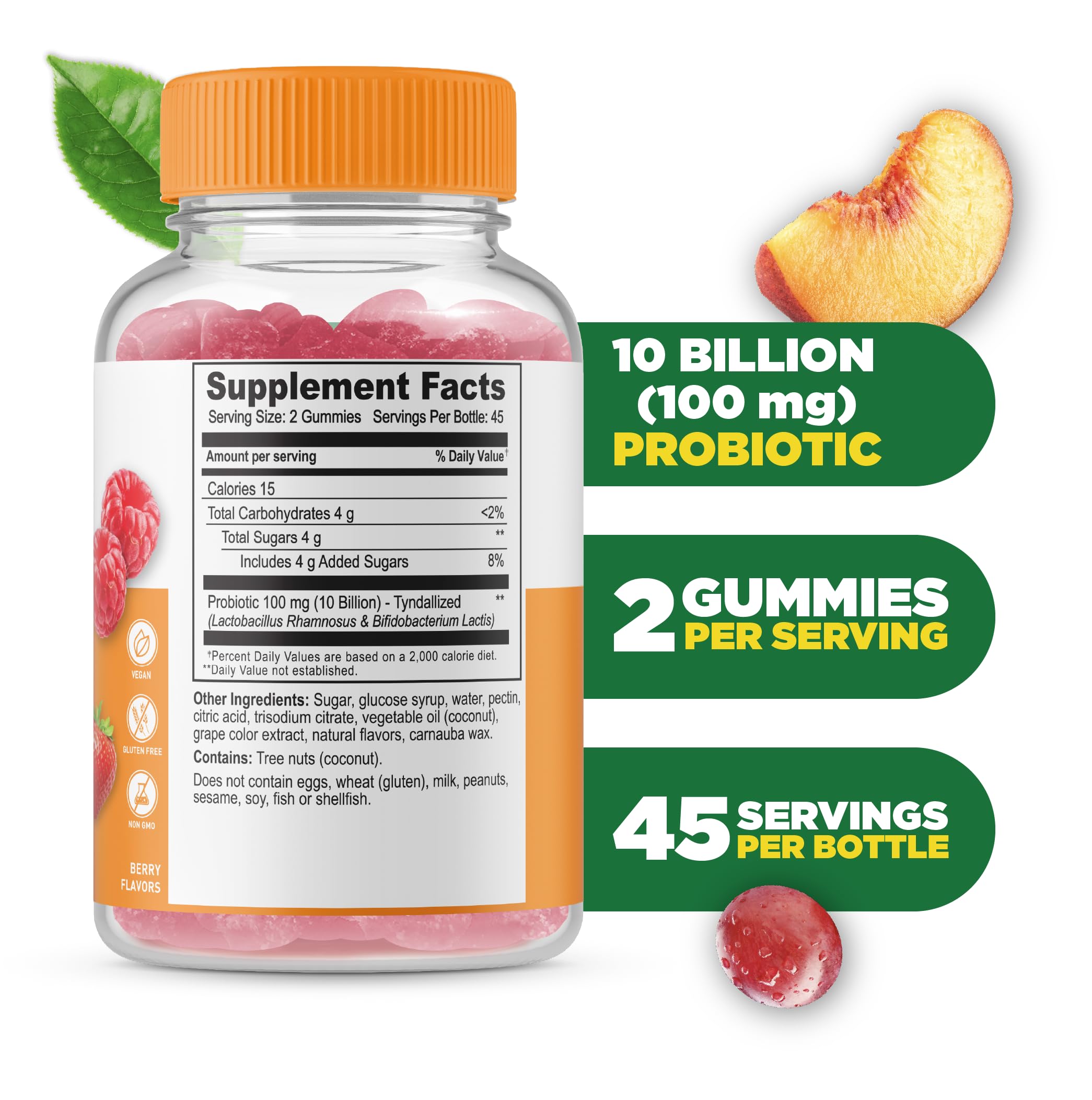 Lifeable Probiotics for Men - 10 Billion CFU Vegan Gummies for Gut Health & Immune Support - Great Tasting Digestive Supplement - 90 Count - Perfect for Travel, Gym & Daily Wellness Routine