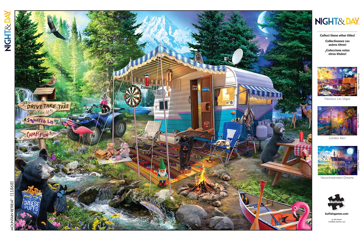 Buffalo Games Jeff Haynie Mountain Retreat 1000 Piece Jigsaw Puzzle for Adults - Challenging Puzzle Perfect for Game Nights & Family Gatherings - Finished Size 26.75