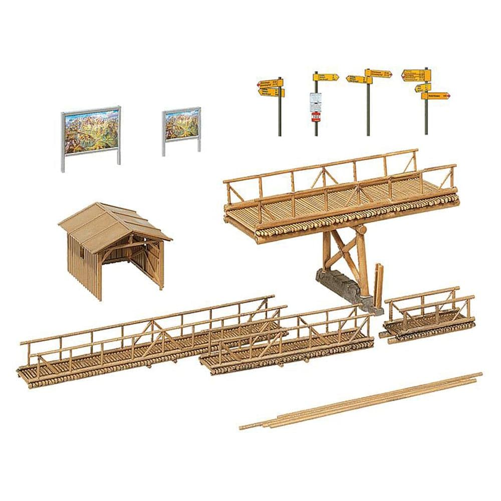 Faller 180548 Realistic Hiking Trail Scenery & Accessories Kit - Perfect for Model Train Layouts, Dioramas & Outdoor Adventure Displays