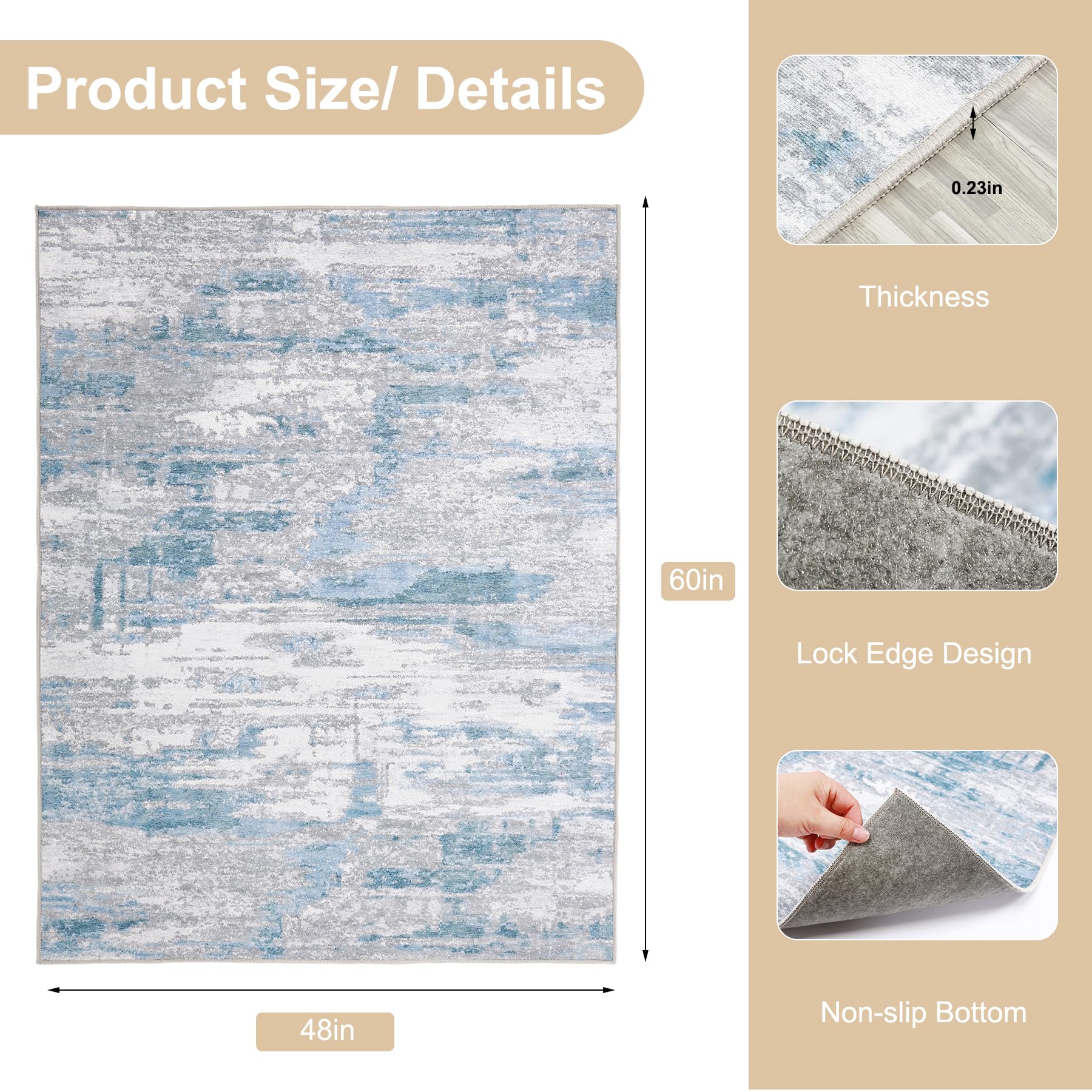 Premium Office Chair Mat for Hardwood & Tile Floors 48