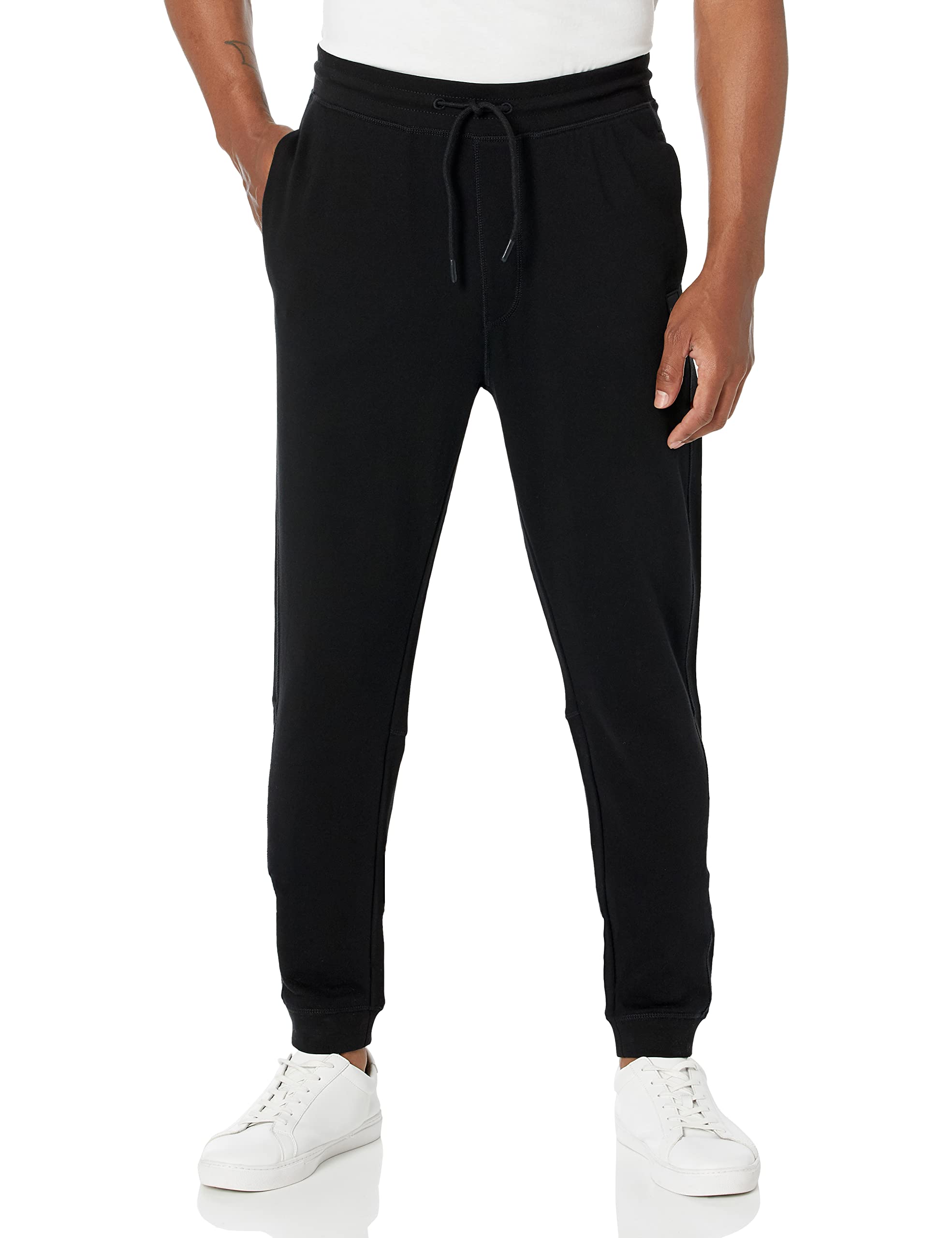 BOSS Men's Patch Logo French Terry Cotton Joggers - Comfortable Casual Pants for Lounge, Gym & Streetwear | Moisture-Wicking & Breathable Workout Sweatpants