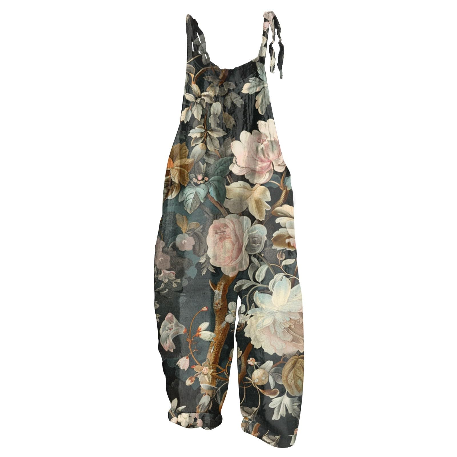 Women's Sparkly Black Jumpsuit - Loose Fit Casual Overalls & Plus Size Short Rompers for Curvy Women | Perfect for Parties, Date Nights & Summer Outings (Red, Size M)