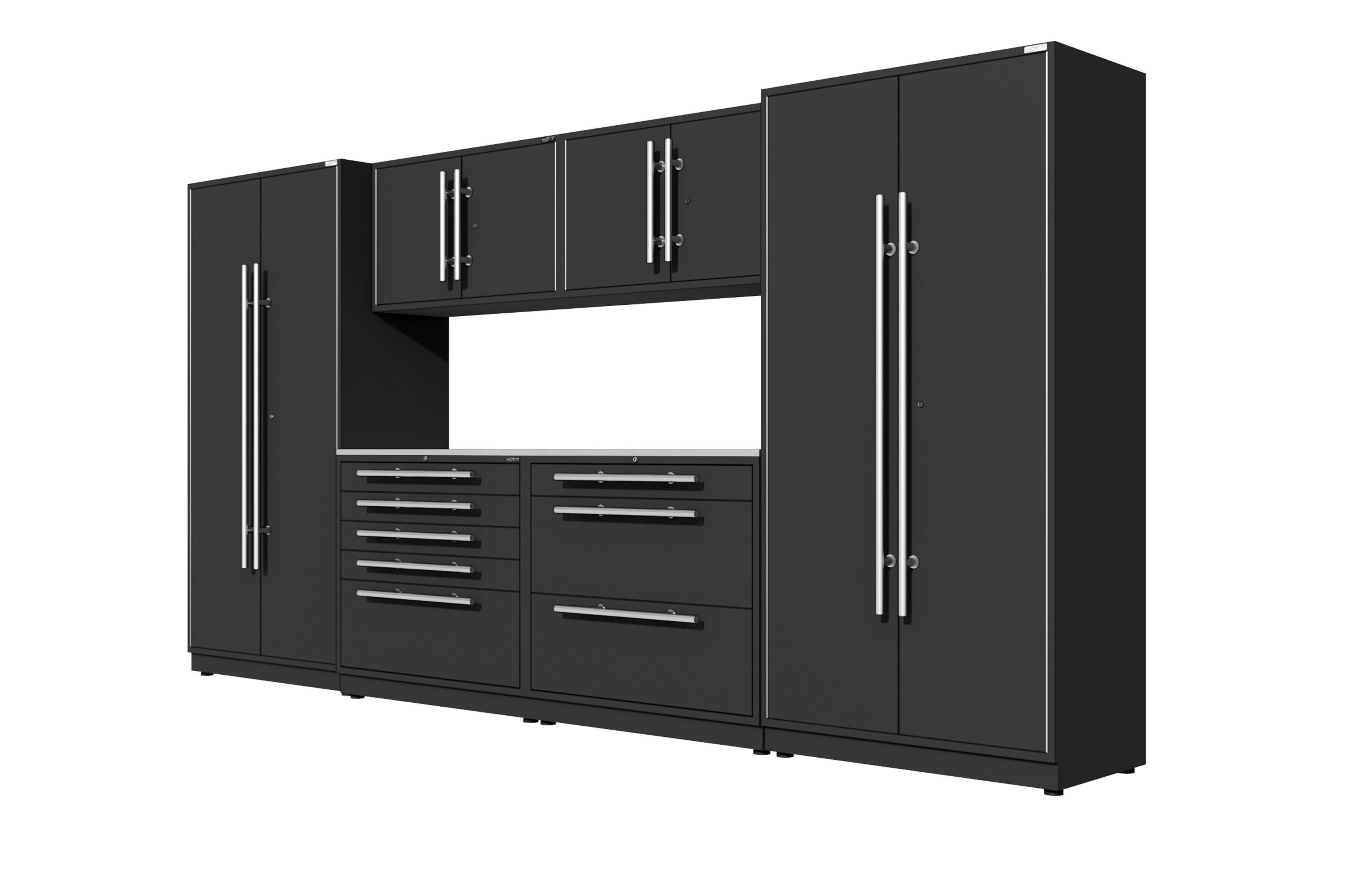 ProSlat LUX 160 Full Locker Preconfigured Array - Wall Mounted Garage Storage System for Tools, Sports Equipment & Home Organization