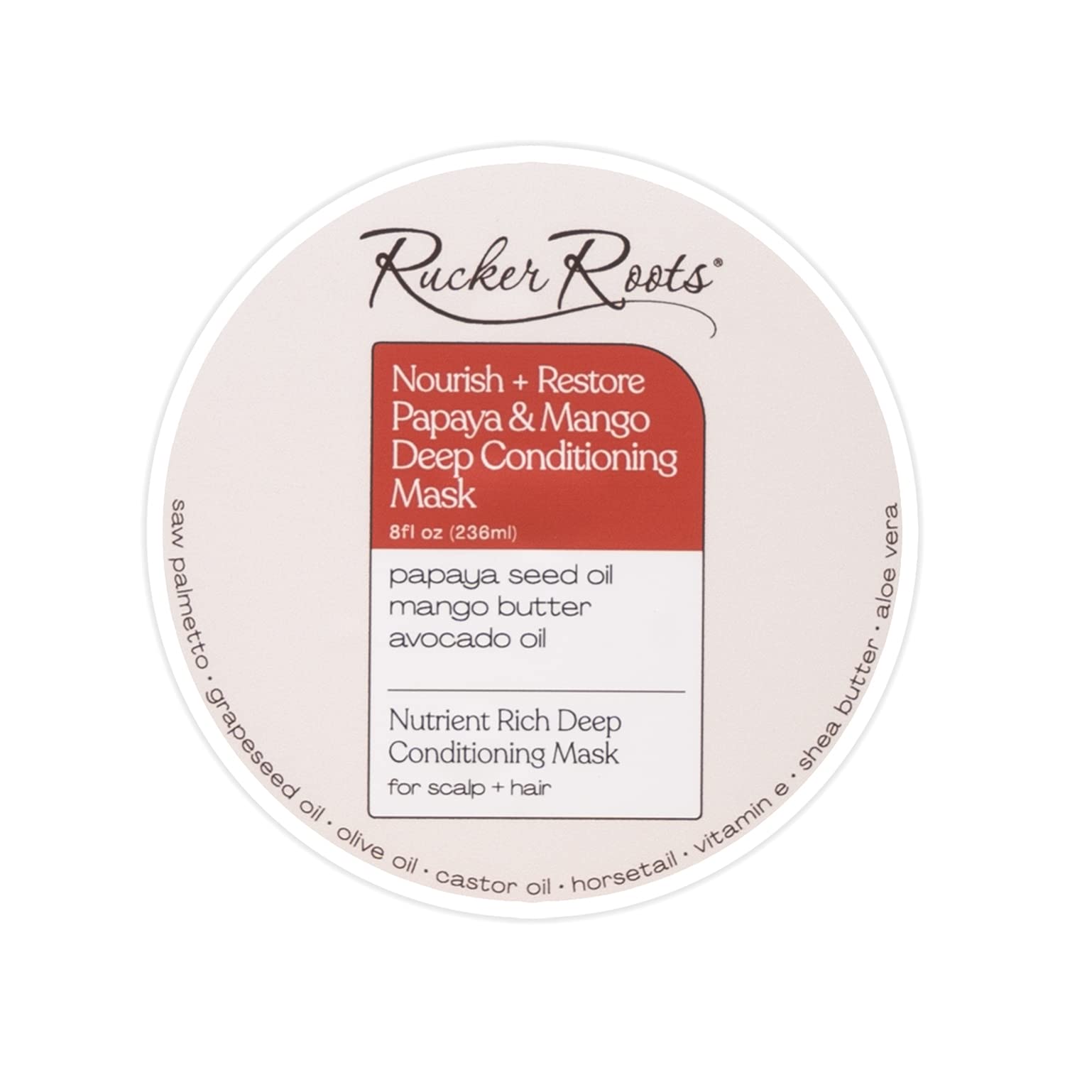 Rucker Roots Nourish & Restore Hair Mask with Papaya & Mango - Deep Conditioning Treatment for Natural Hair - Perfect for Wash Day & Mother's Day Gift Set