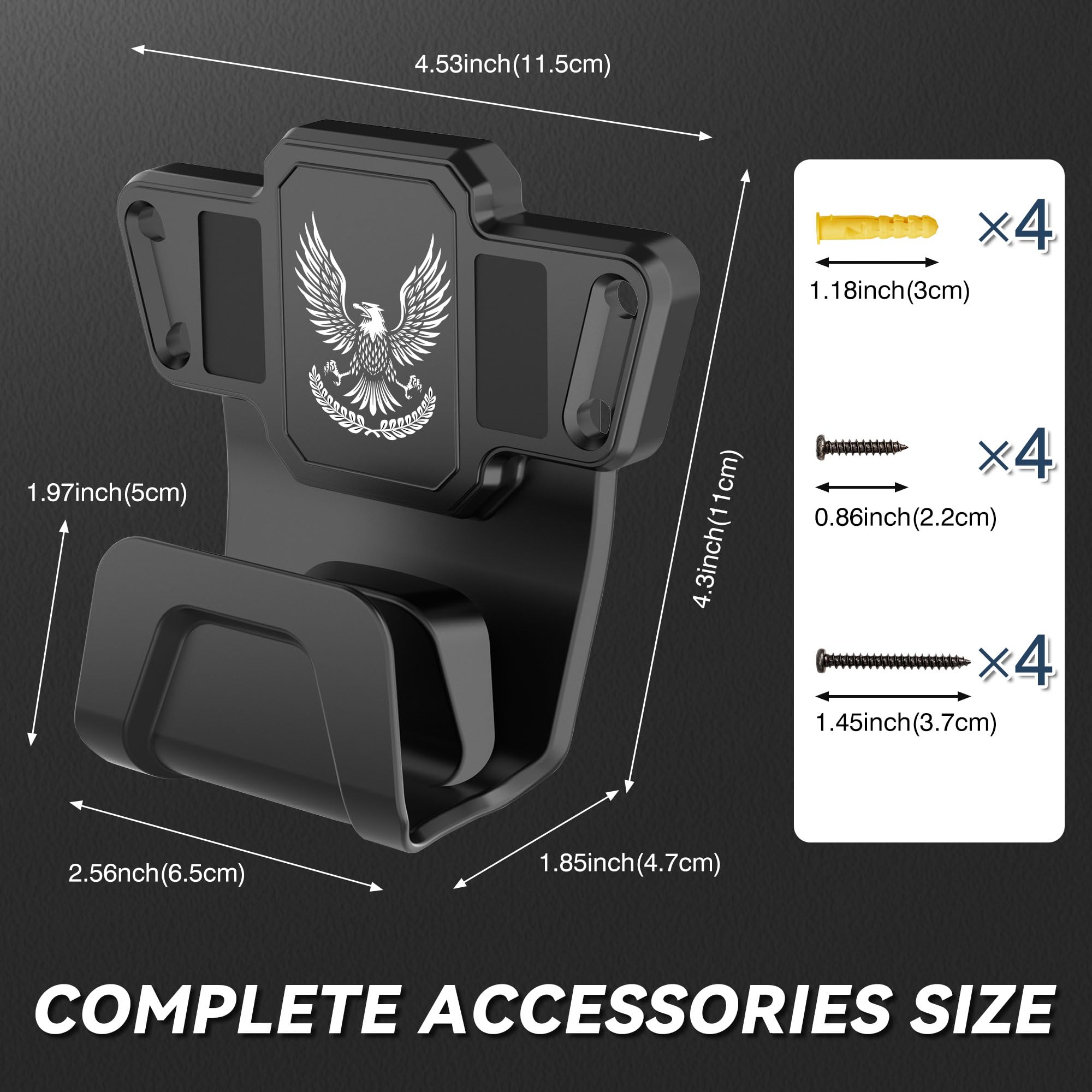 Best Magnetic Car Gun Mount - Secure Vehicle Pistol Holder with Safety Trigger Guard | Easy Conceal for Car, Truck & Home Use | Wall & Door Mounting Options