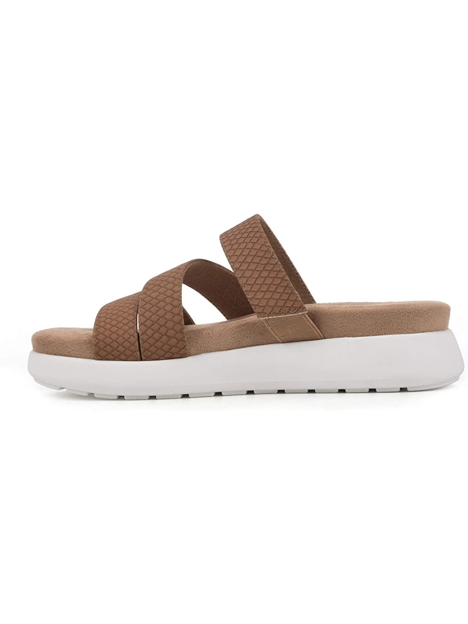 White Mountain Optimum Women's Slide Sandals - Comfortable for Beach & Casual Wear