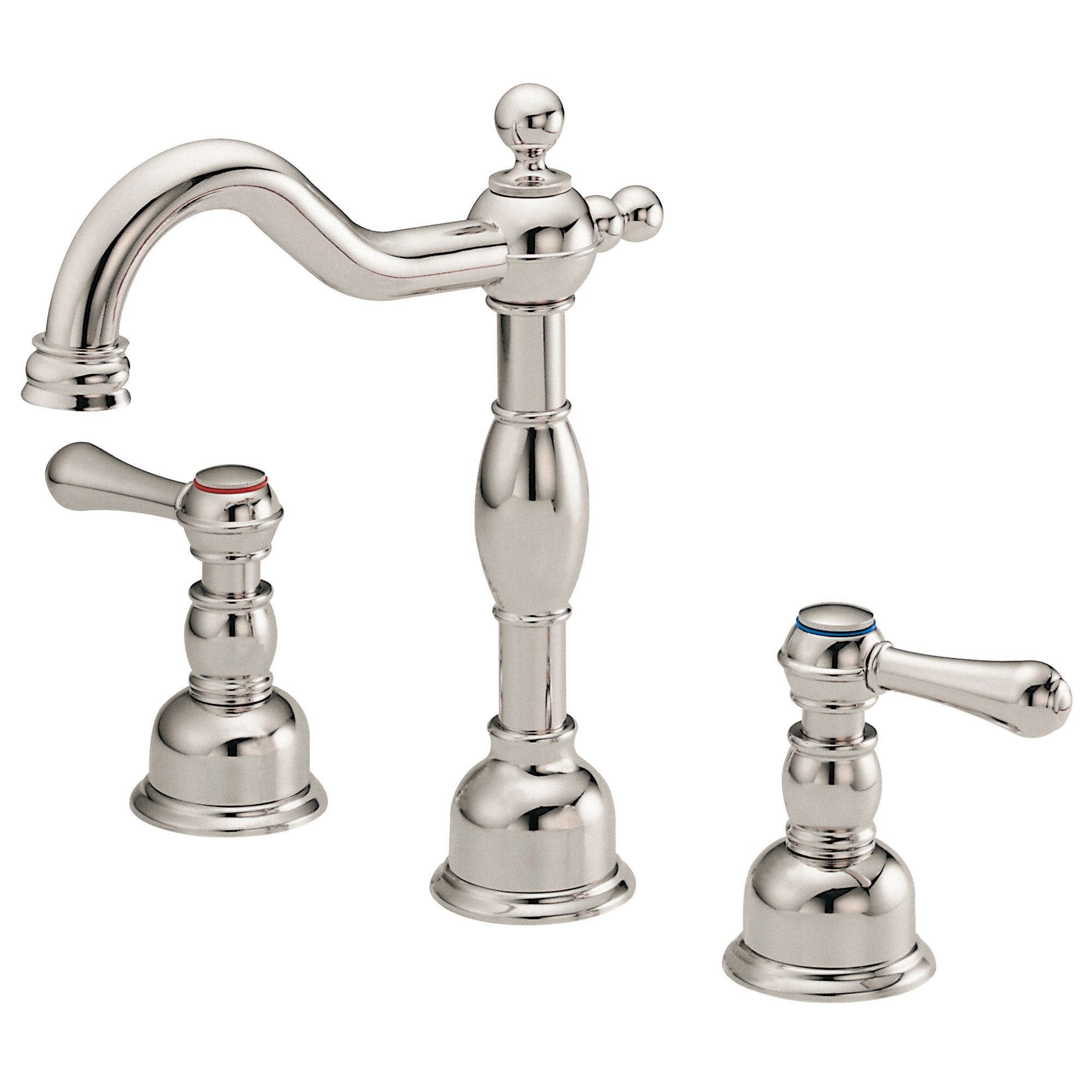 Danze Opulence Polished Nickel Traditional Widespread Roman Tub Filler Faucet with Rough-in Valve - Luxury Bathroom Fixture for Spa-like Soaking Experience