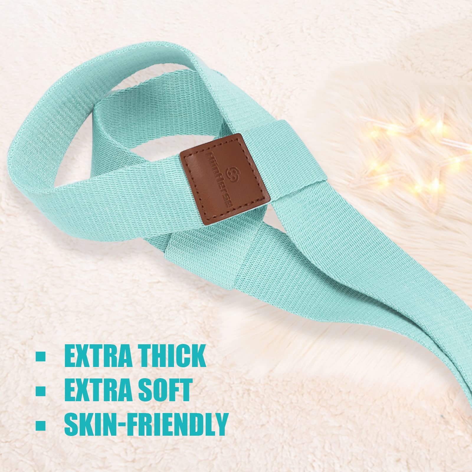 Premium Yoga Mat Strap - 63 Inch Non-Slip Yoga Mat Holder & Carrier for Exercise Mats (Mint Green) - Perfect for Yoga, Pilates, Gym & Travel Accessories