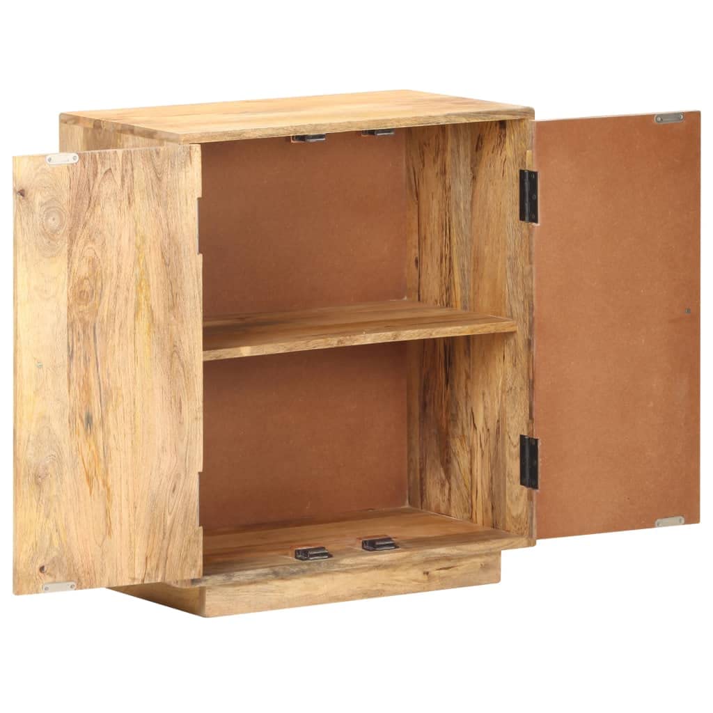 Rustic Solid Mango Wood Side Cabinet - 23.6