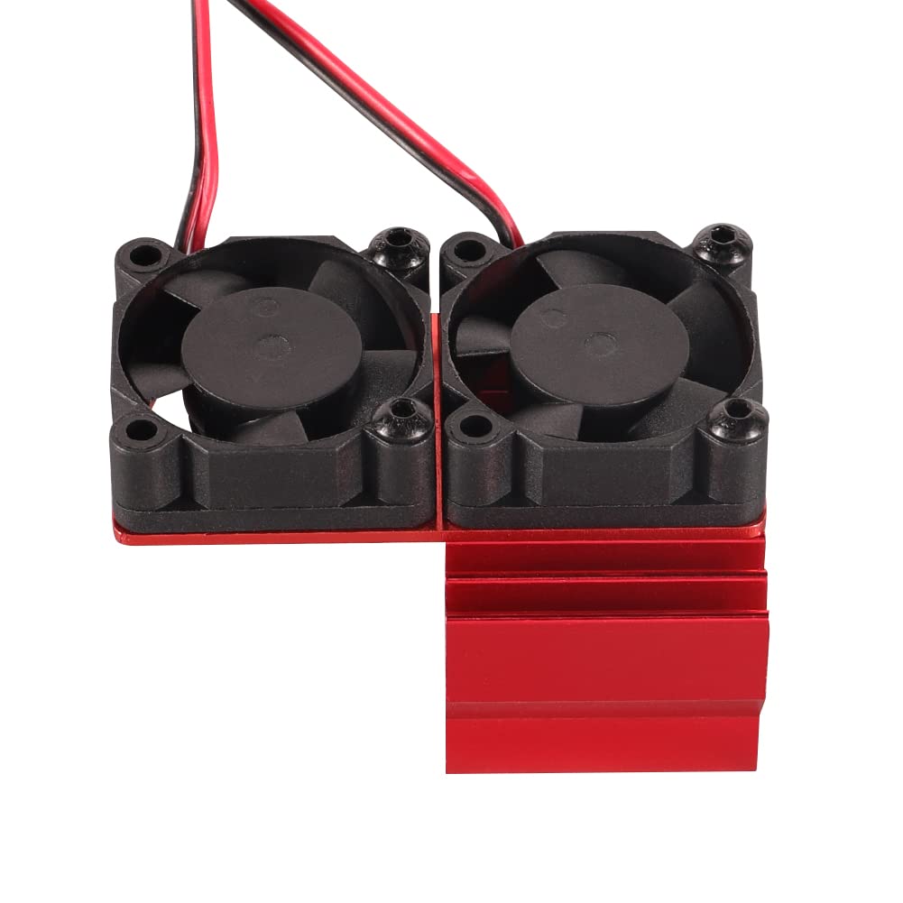 Aluminum Alloy RC Motor Heatsink with Dual Fans - Compatible with 540/550 Motors, High-Performance Cooling for 1:10 RC Cars - Perfect for Racing, Off-Road & Drifting Scenarios