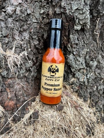 Pepper Belly Pete's Zippy-Zap Gourmet Hot Sauce - Premium Red Cayenne Pepper Sauce 5oz - Perfect for Tacos, Wings & BBQ - Spicy Condiment for Cooking & Gifting