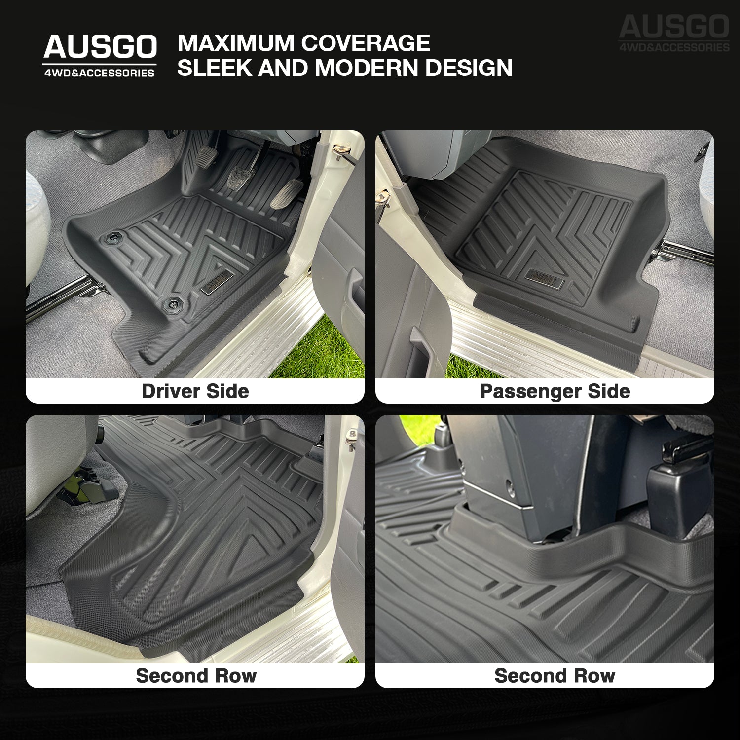 5D Custom Fit Car Floor Mats for Toyota LandCruiser 76 Series LC76 (2012-2023) - All-Weather Protection & Easy Cleaning - Perfect for Off-Road Adventures & Daily Commutes