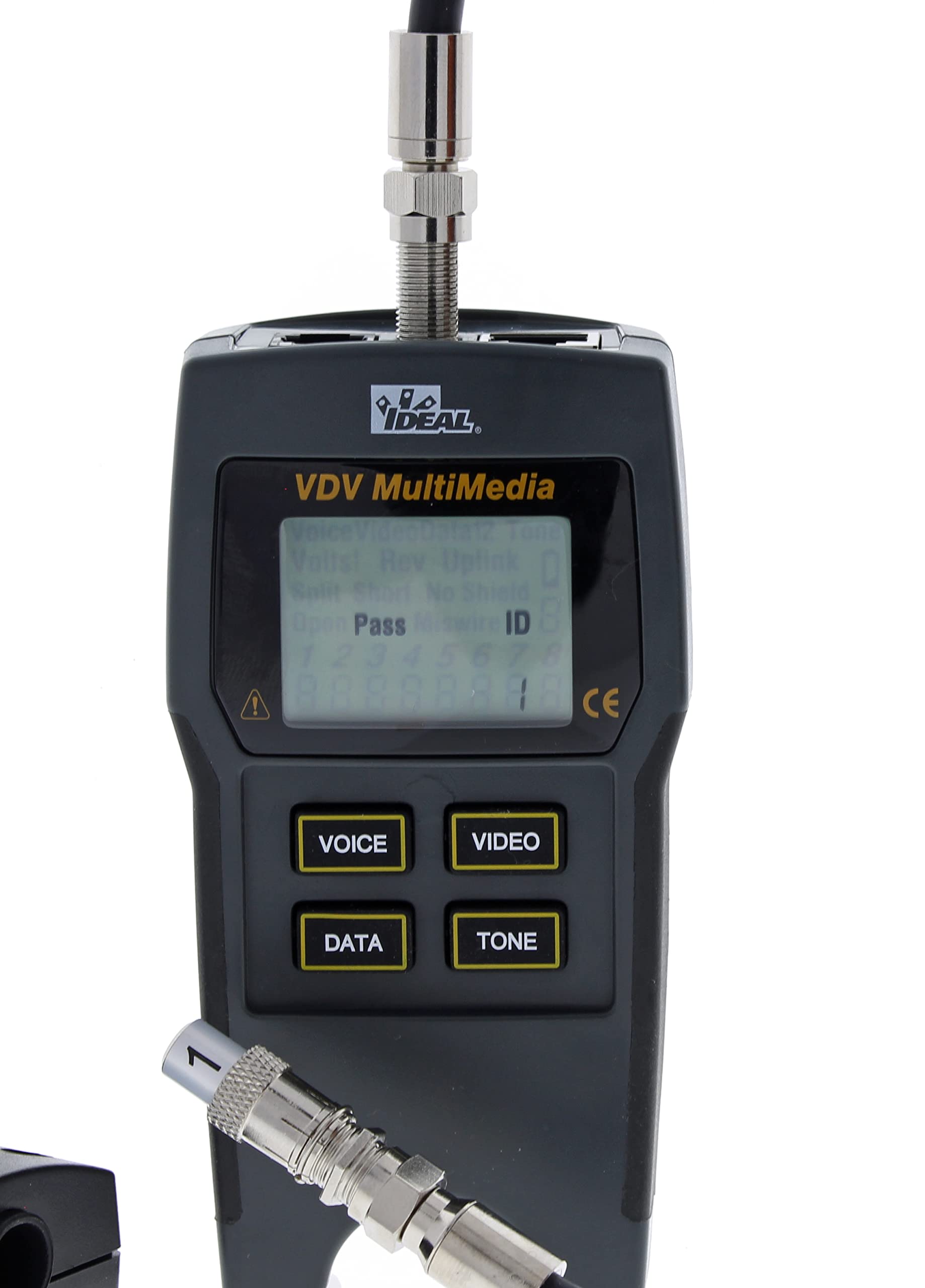 IDEAL INDUSTRIES INC. 33-856 VDV Multimedia Wiremap Tester - CAT3/5e/6/6A & RG-59/6/6 Quad Cable Tester for Voice/Data/Video Networks - Perfect for IT Technicians & Network Installations