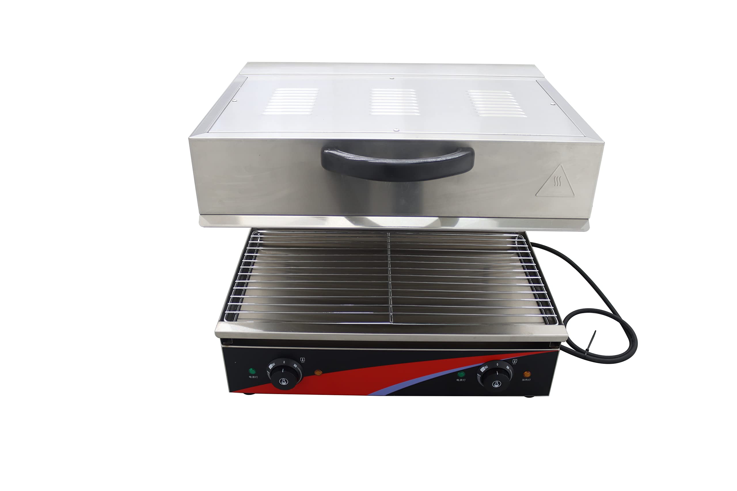 INTSUPERMAI 220V 4000W Commercial Electric Salamander Broiler - Stainless Steel Lift-Up Food Warmer, Cheese Melter & Grill Oven for Restaurants, Catering & BBQ