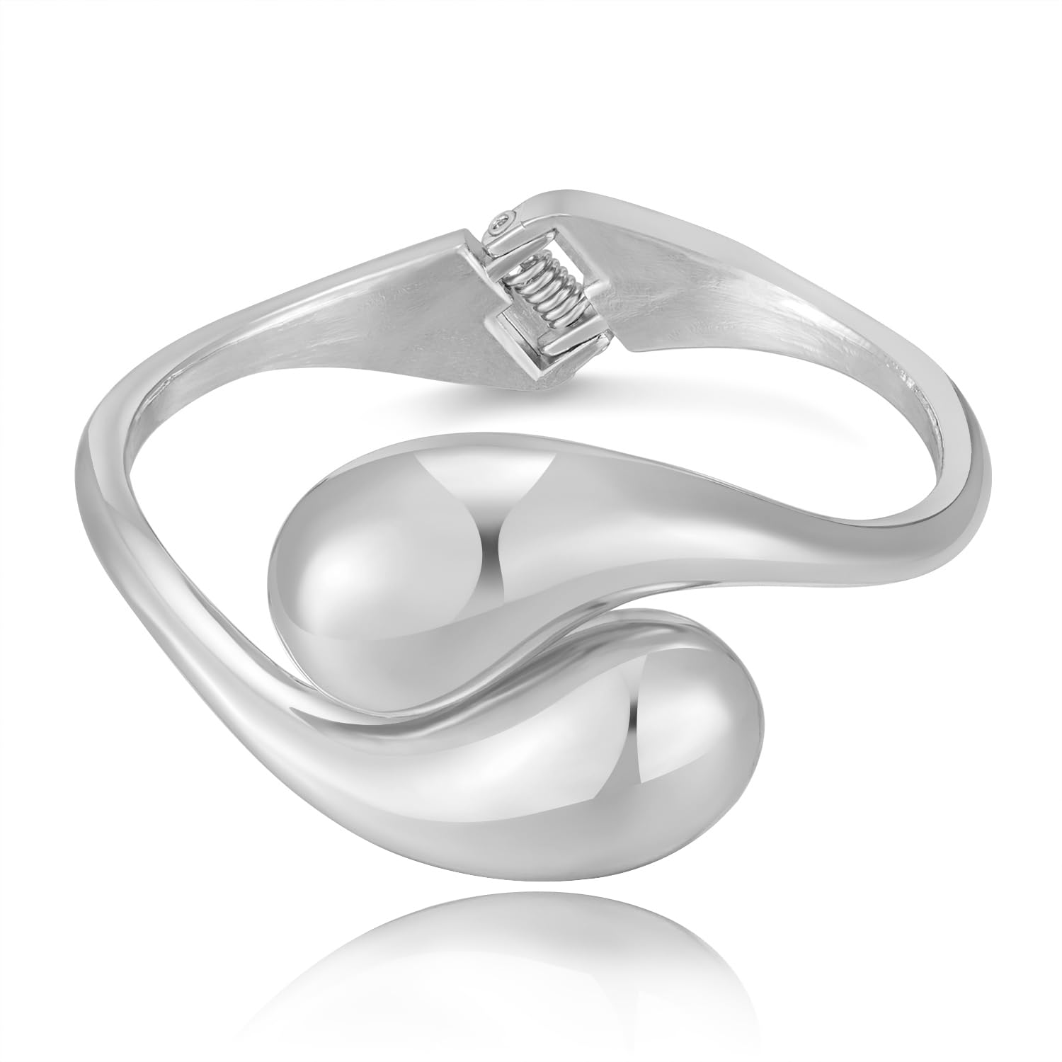 INNERDIVA Gold Open Cuff Bracelet - Elegant Wide Wrist Cuff Bangle for Women | Perfect for Parties, Weddings & Special Occasions