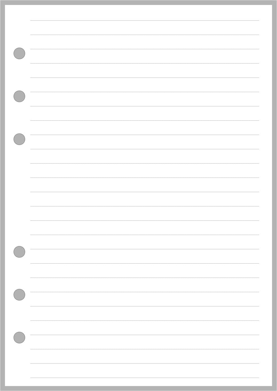 Premium Wide Ruled Lined Paper Refill Pages - 4.75