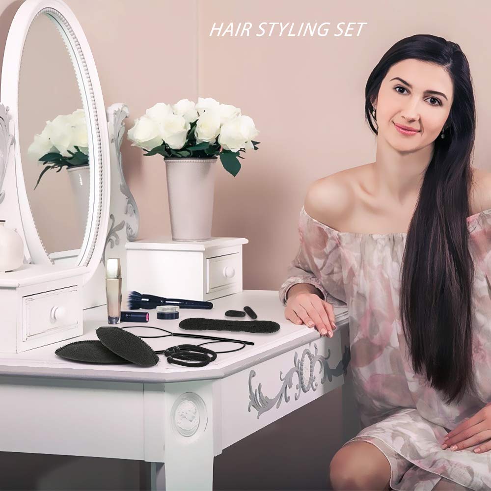 26 Pcs Hair Bun Crown Shapers & Braid Tool Set for Women & Girls - DIY Bun Maker, Clip, Curler, Roller & Twist Donut Styling Accessories Kit - Perfect for Updos, Weddings, Prom & Everyday Hairstyles