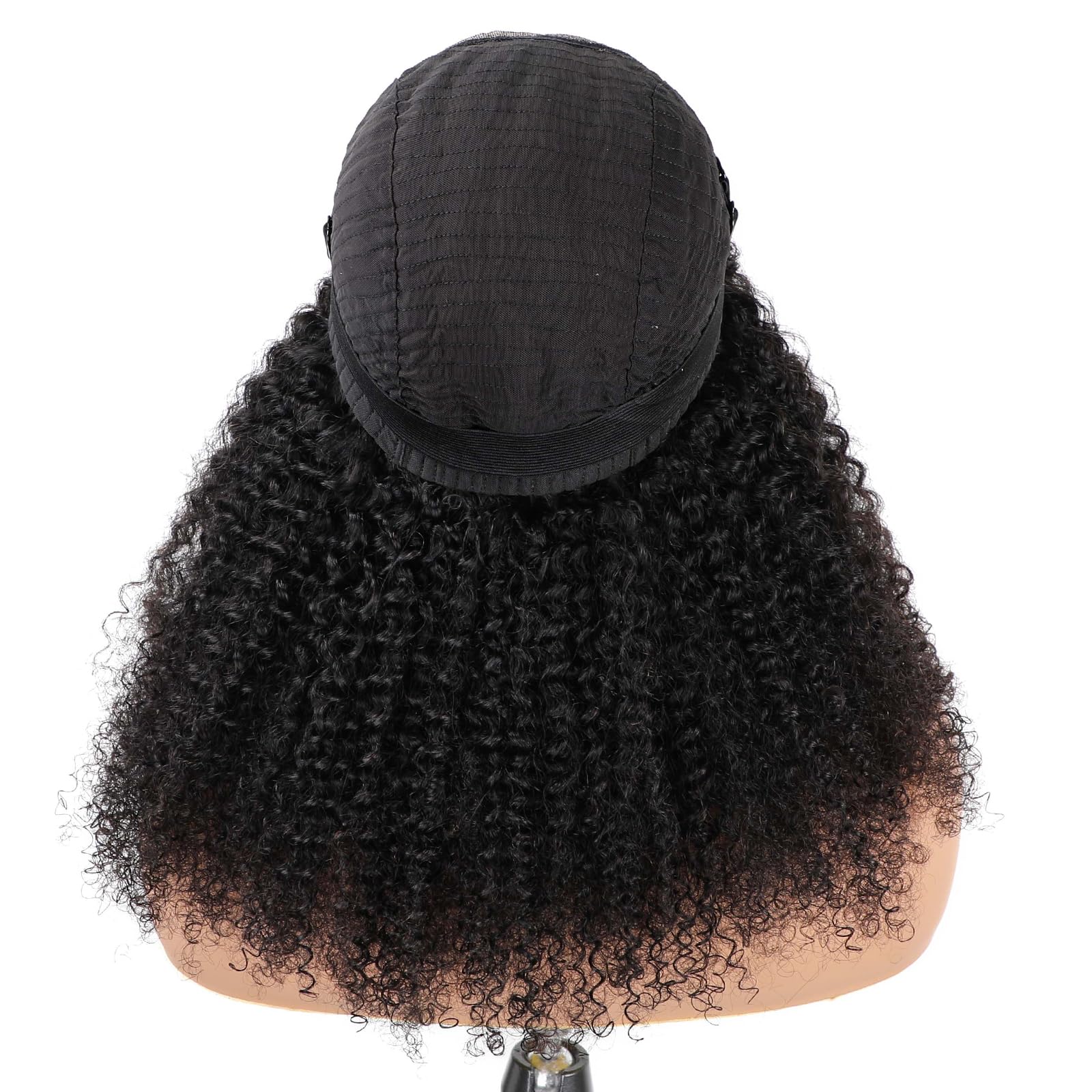 ISEE Wear and Go Glueless Wig - 16 Inch Afro Kinky Curly Lace Front Human Hair Wig with 7x5 HD Lace for Women | Pre-Cut & Pre-Plucked | Perfect for Daily Wear, Parties & Protective Styling