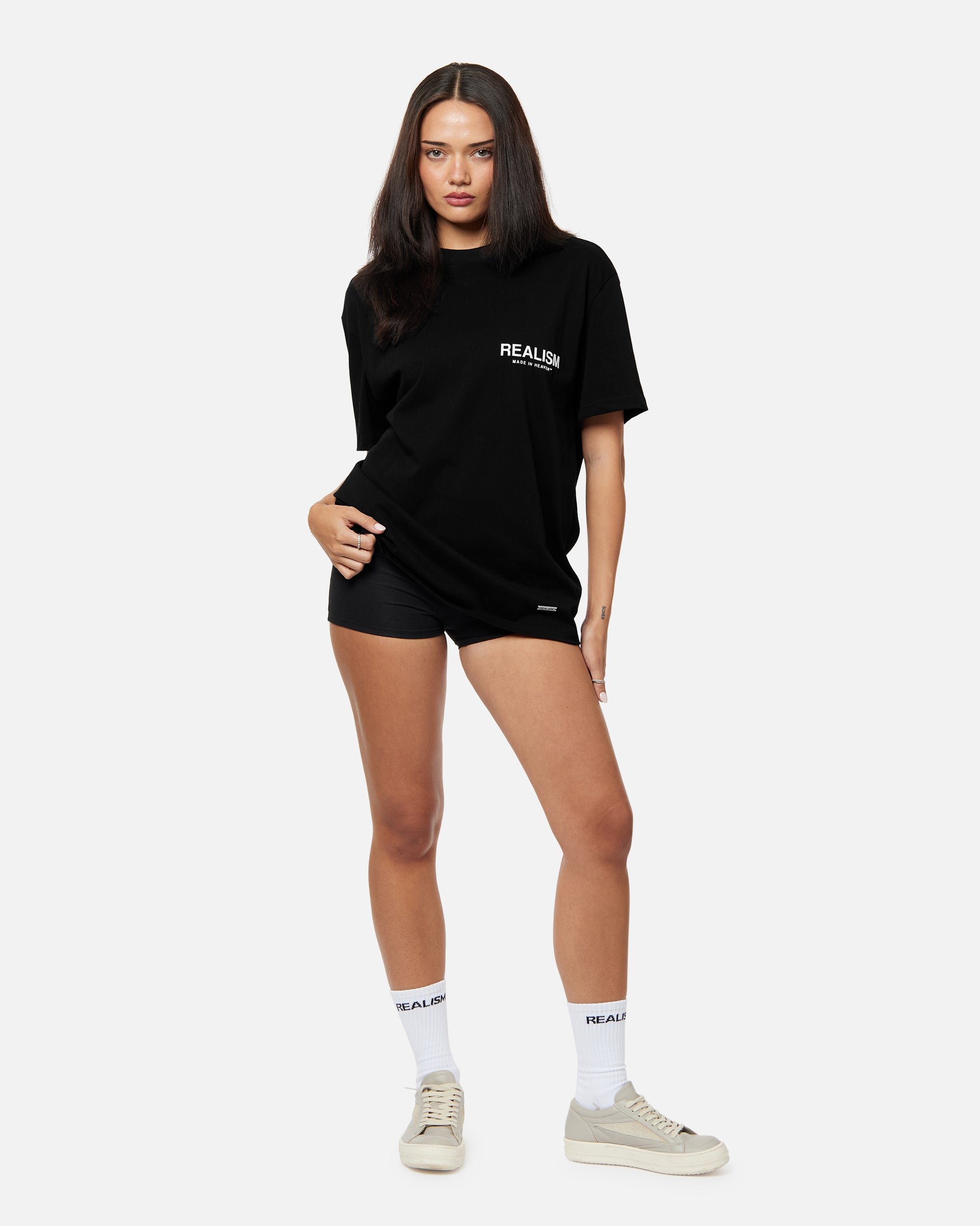 SSS Realism Heaven Logo Tee - Jet Black Men's Graphic T-Shirt | Streetwear Fashion for Casual Wear & Urban Style