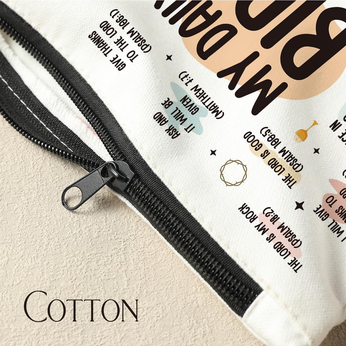 Christian Makeup Bag with Bible Verse - Faith Gift for Women - Perfect for Church & Travel