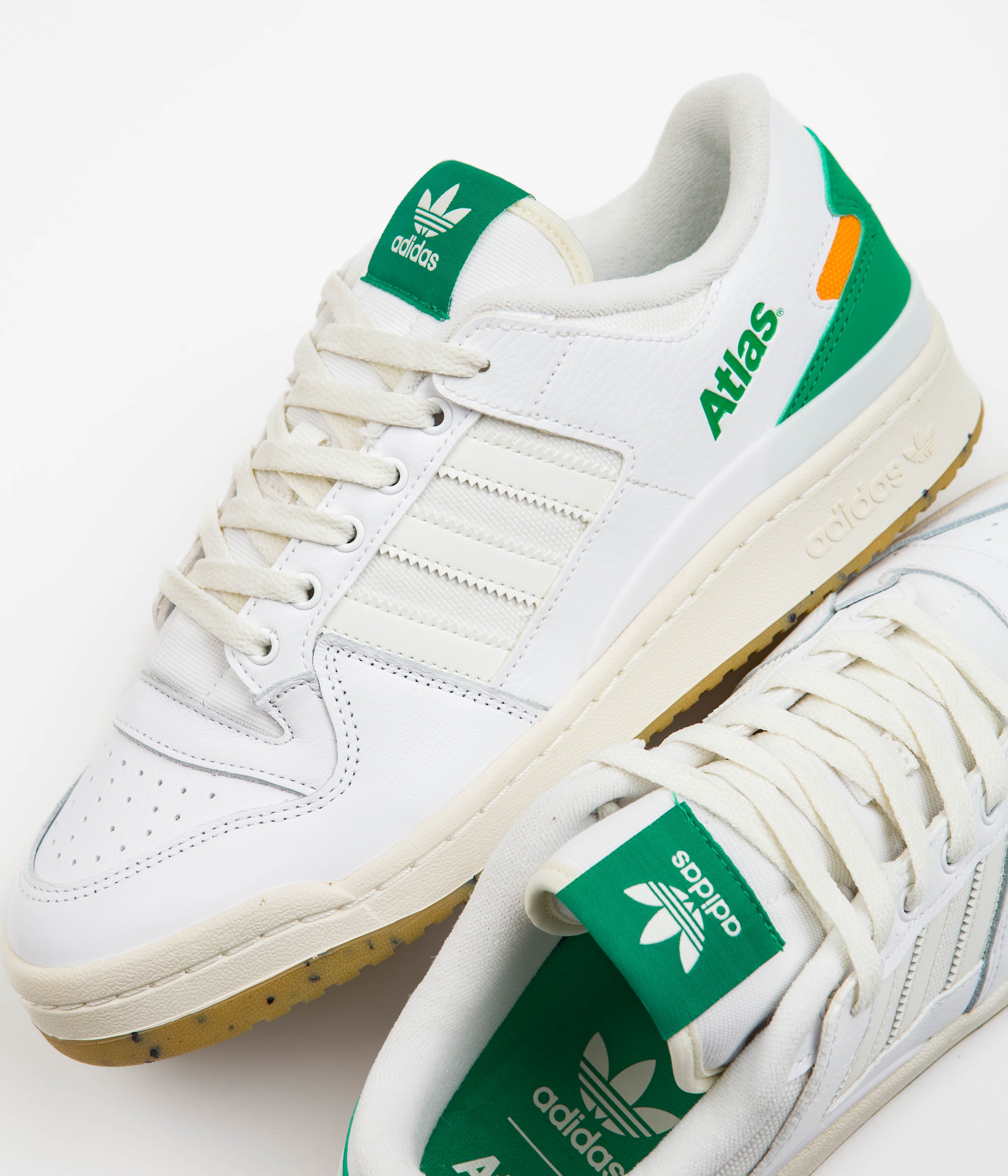 Adidas x Atlas Forum ADV Shoes - Men's White Off White Court Green Sneakers for Running, Gym & Casual Wear