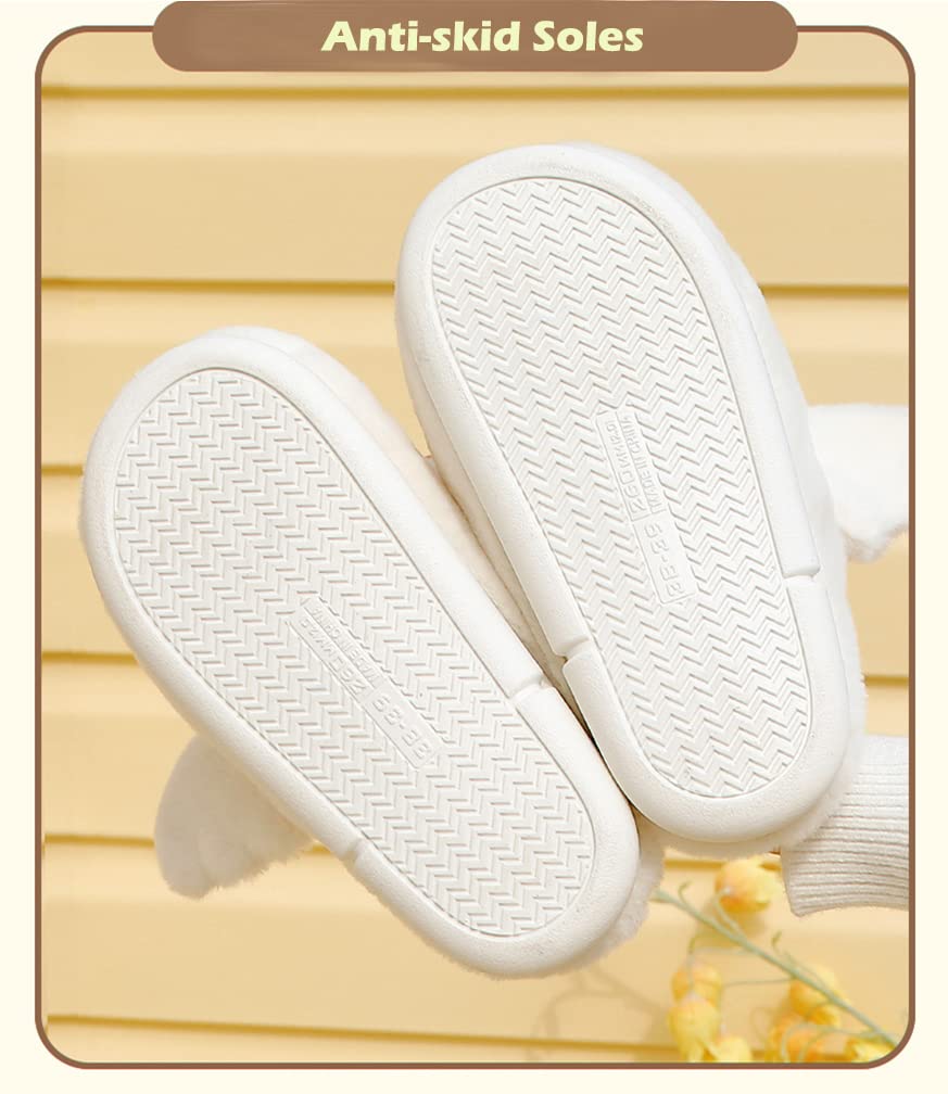 Fluffy Duck Slippers for Women & Men - Cute Animal House Shoes with Non-Slip Sole - Perfect for Bedroom, Thanksgiving, Christmas Gifts & Cozy Home Wear