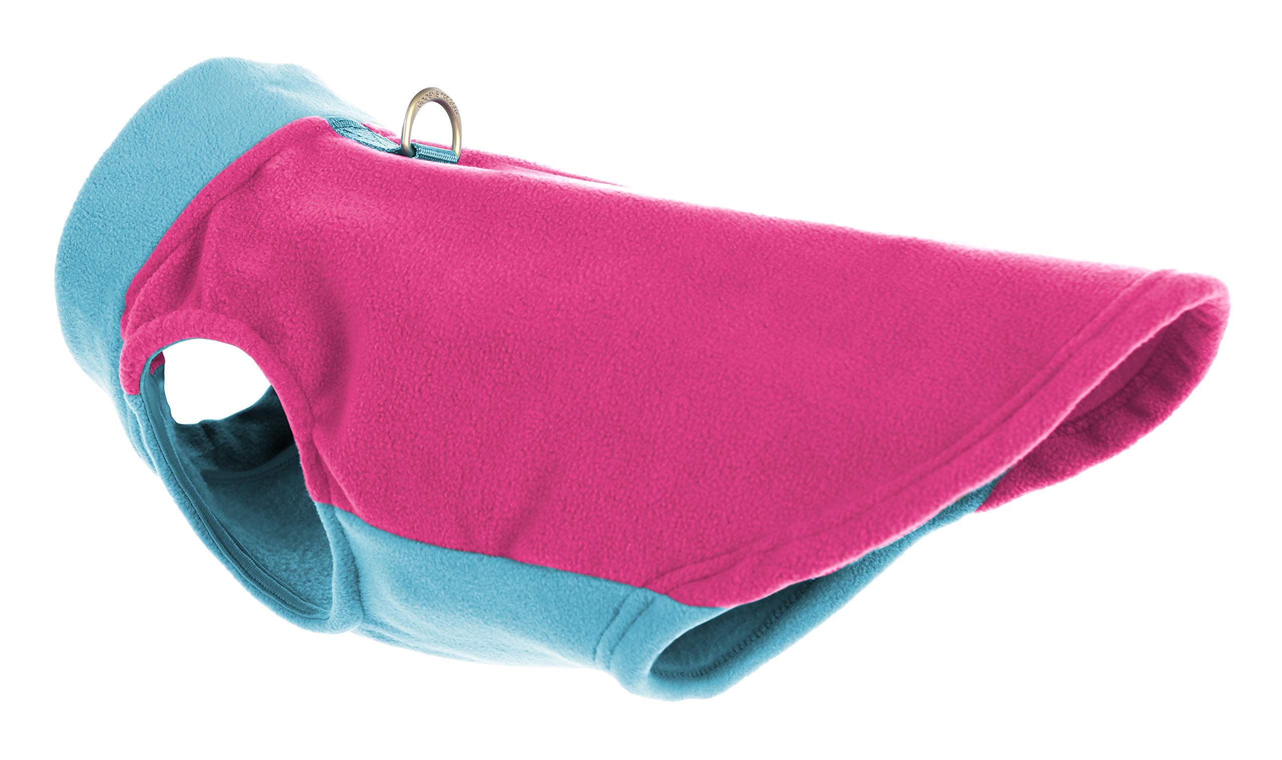 Gooby Half Stretch Fleece Vest Dog Sweater - Pink, X-Small | Warm Pullover Fleece Jacket for Small Dogs with D-Ring Leash Attachment | Winter Dog Coat for Cold Weather | Perfect for Indoor & Outdoor Activities, Walks, and Playtime